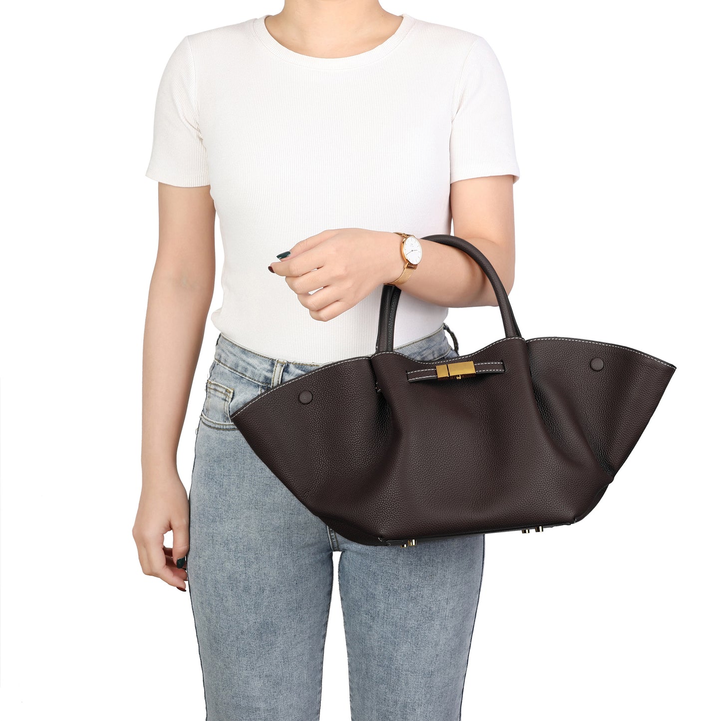 Elegant Leather Tote Bag