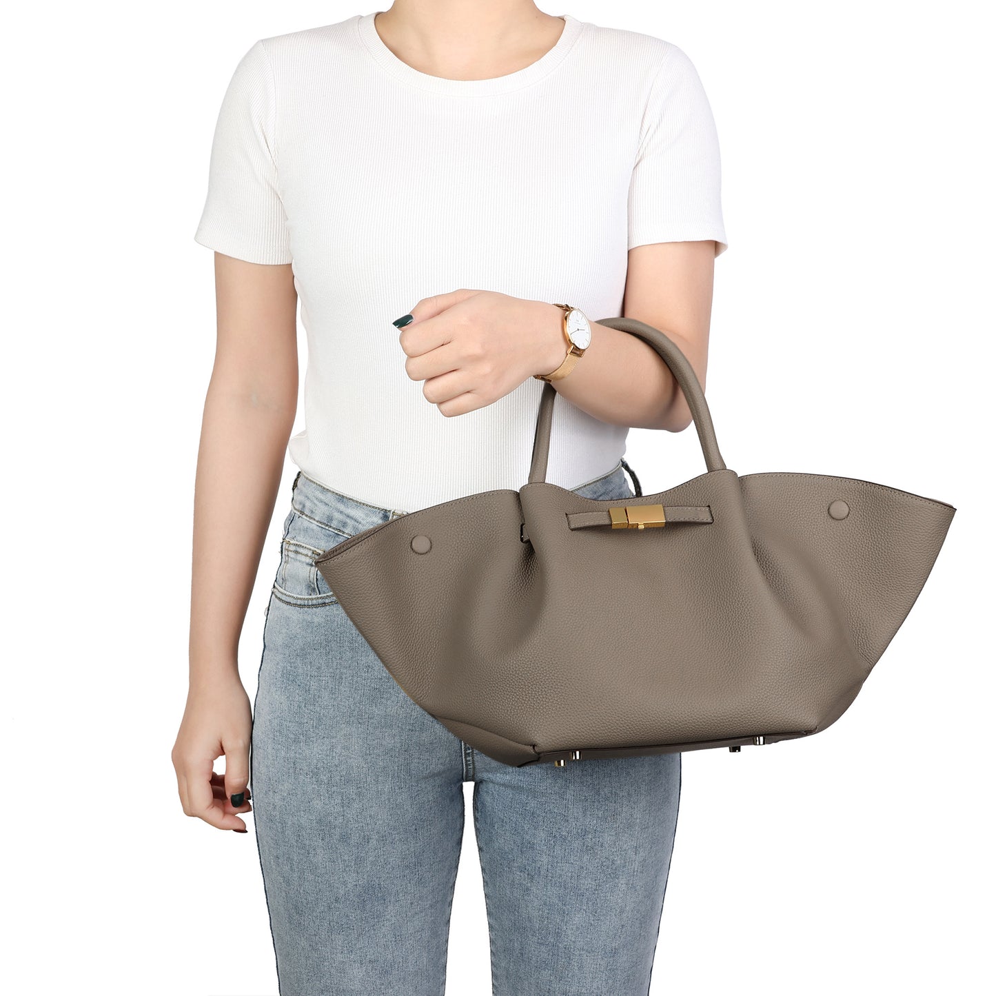 Elegant Leather Tote Bag
