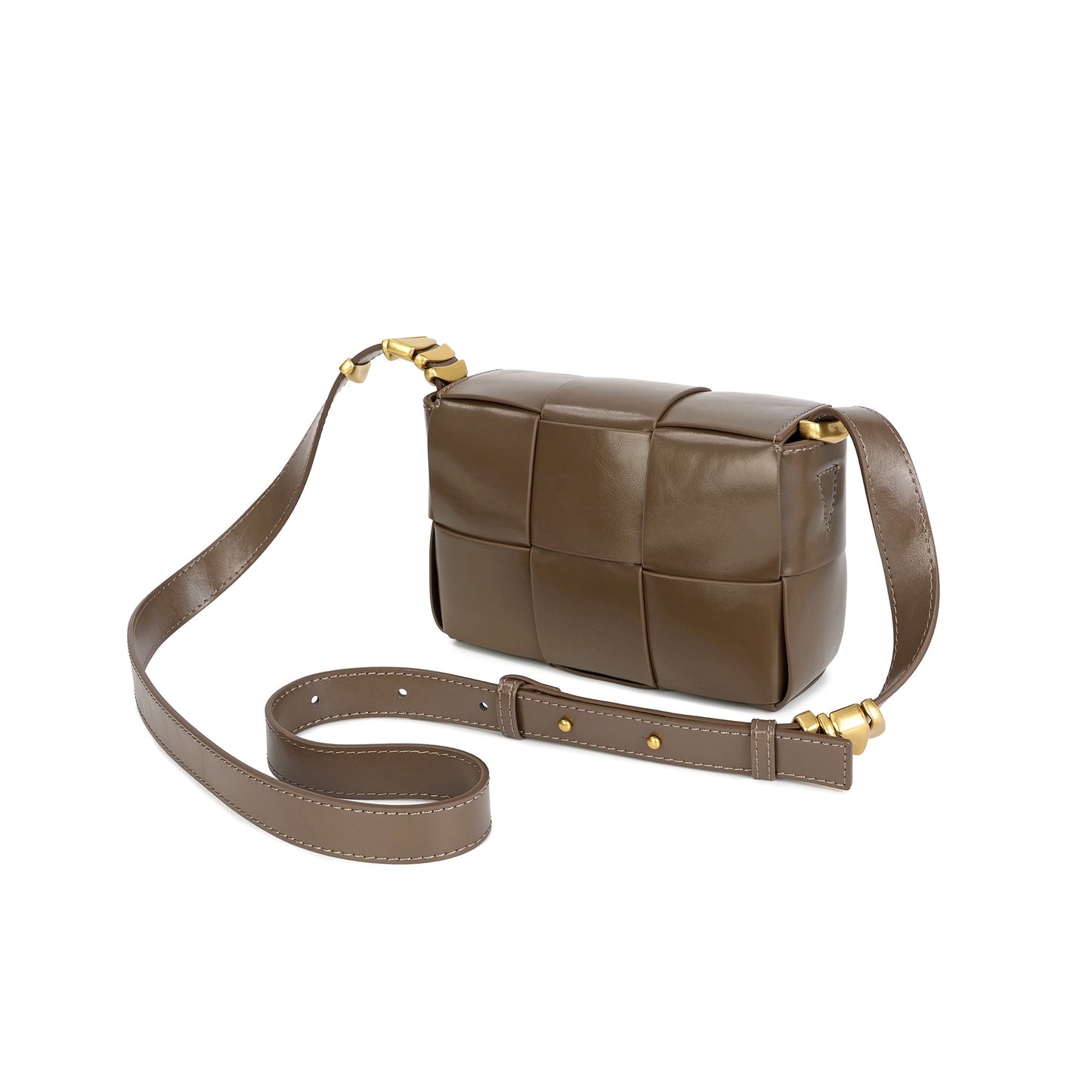 Woven Leather Crossbody Bag
