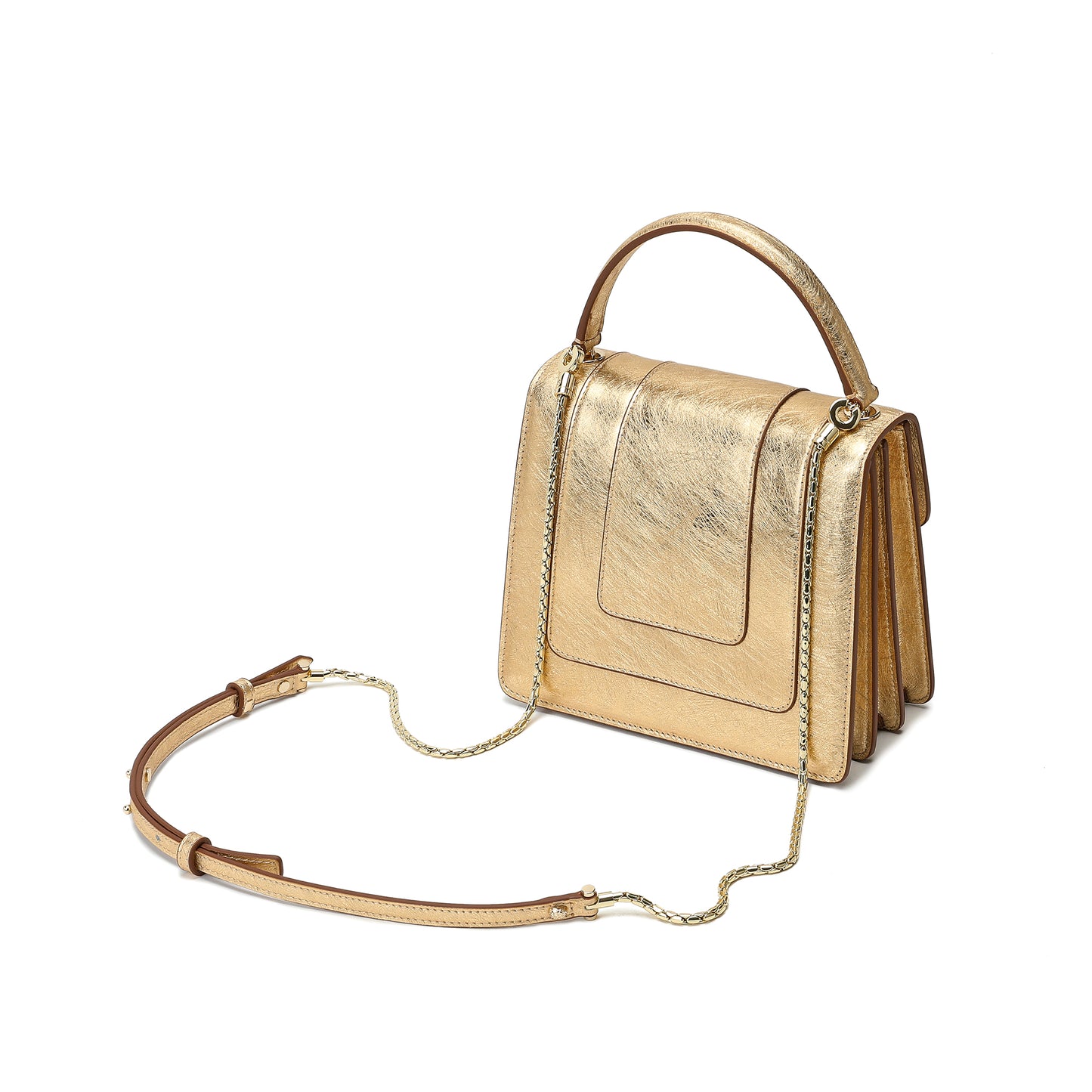 Tiffany & Fred Top-grain Saffiano Leather Satchel/Shoulder Bag # 8836