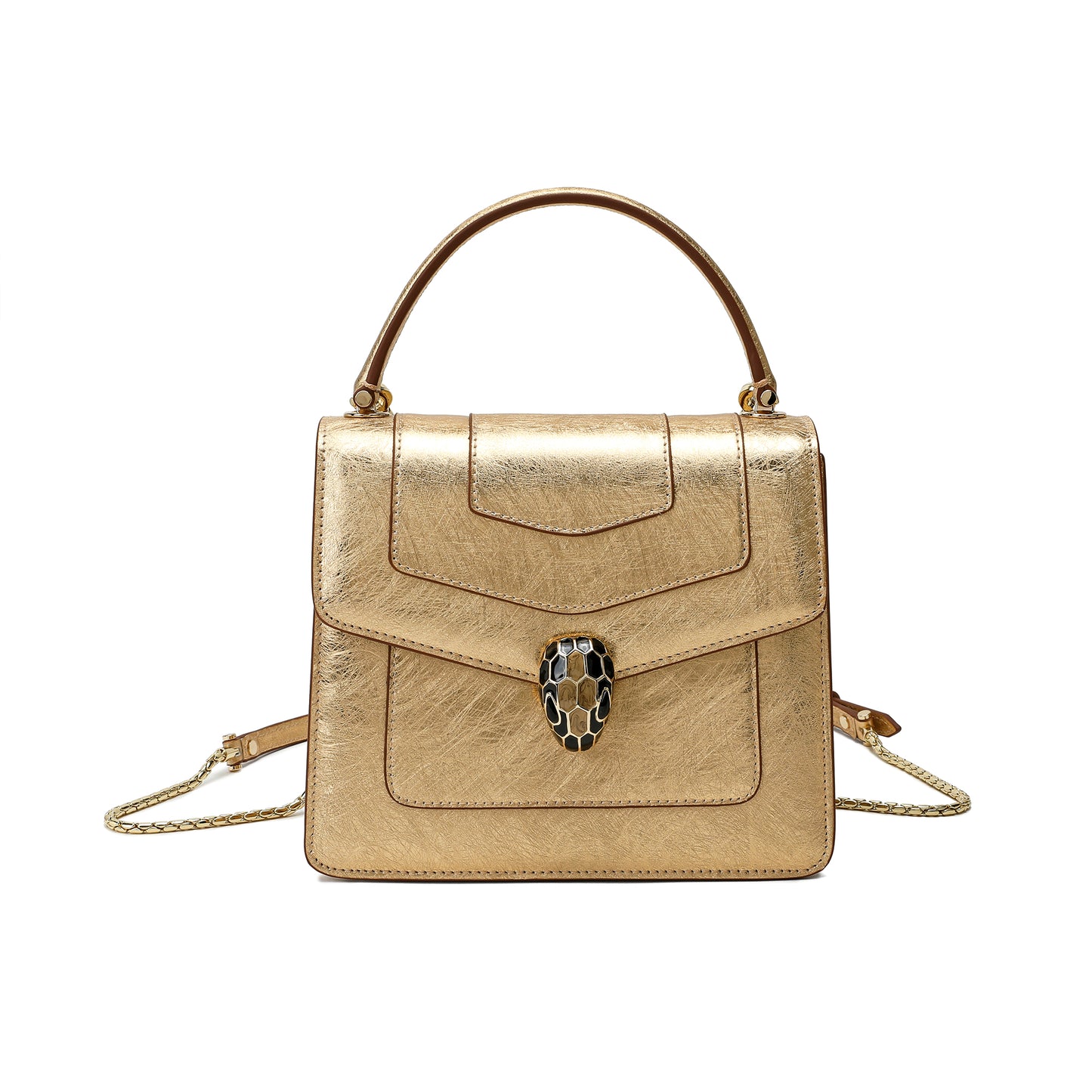 Tiffany & Fred Top-grain Saffiano Leather Satchel/Shoulder Bag # 8836