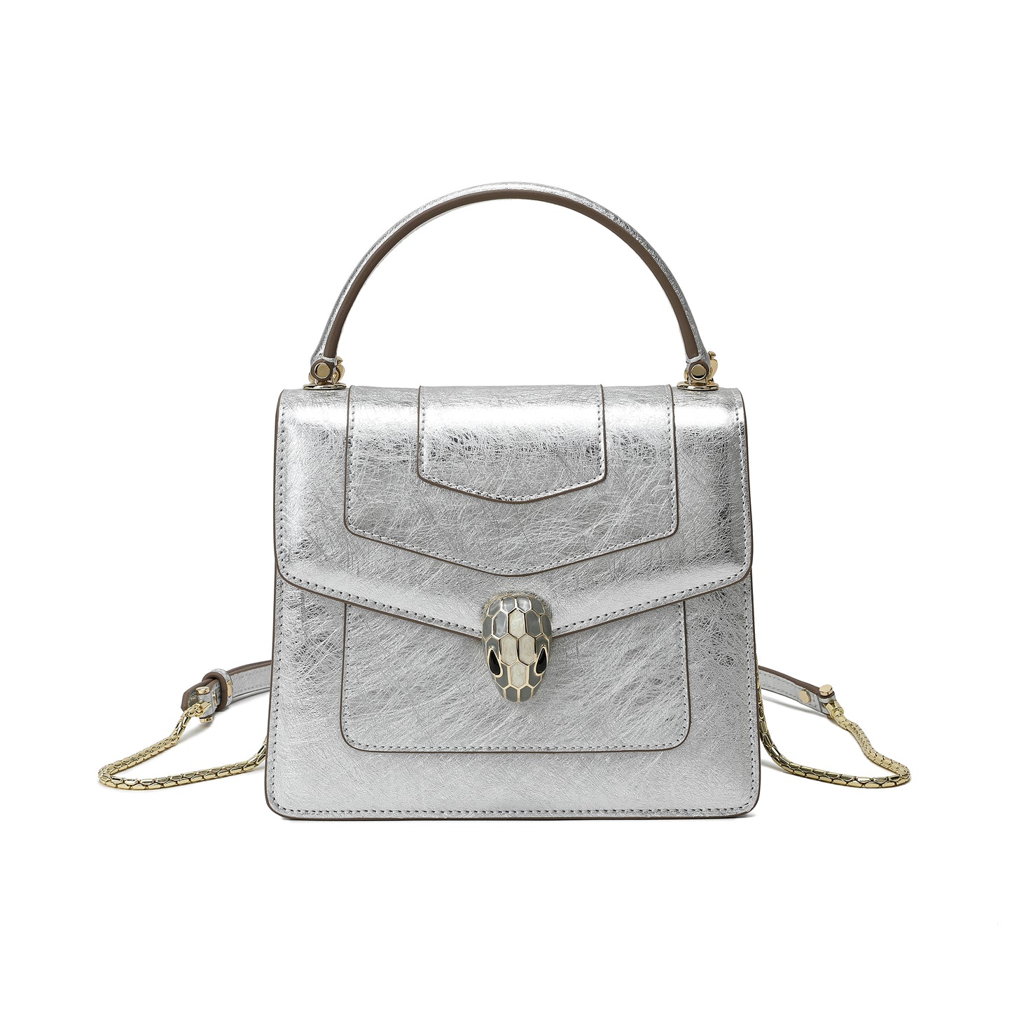 Tiffany & Fred Top-grain Saffiano Leather Satchel/Shoulder Bag # 8836