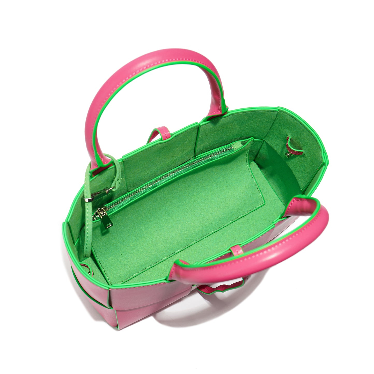 Tiffany & Fred Woven Smooth Leather Top-Handle Shoulder Bag