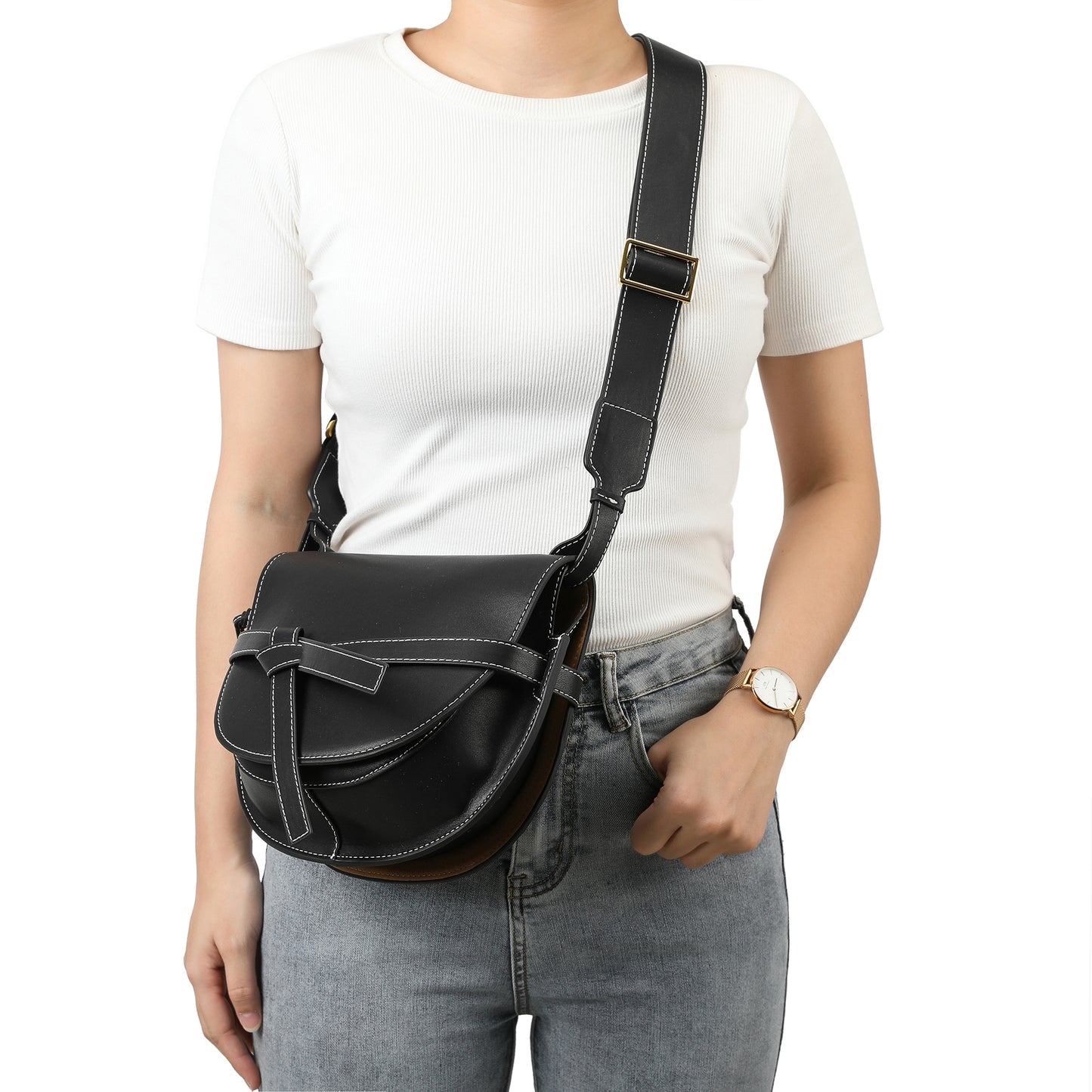 Tiffany & Fred Smooth Leather Crossbody/Shoulder Bag # 88688