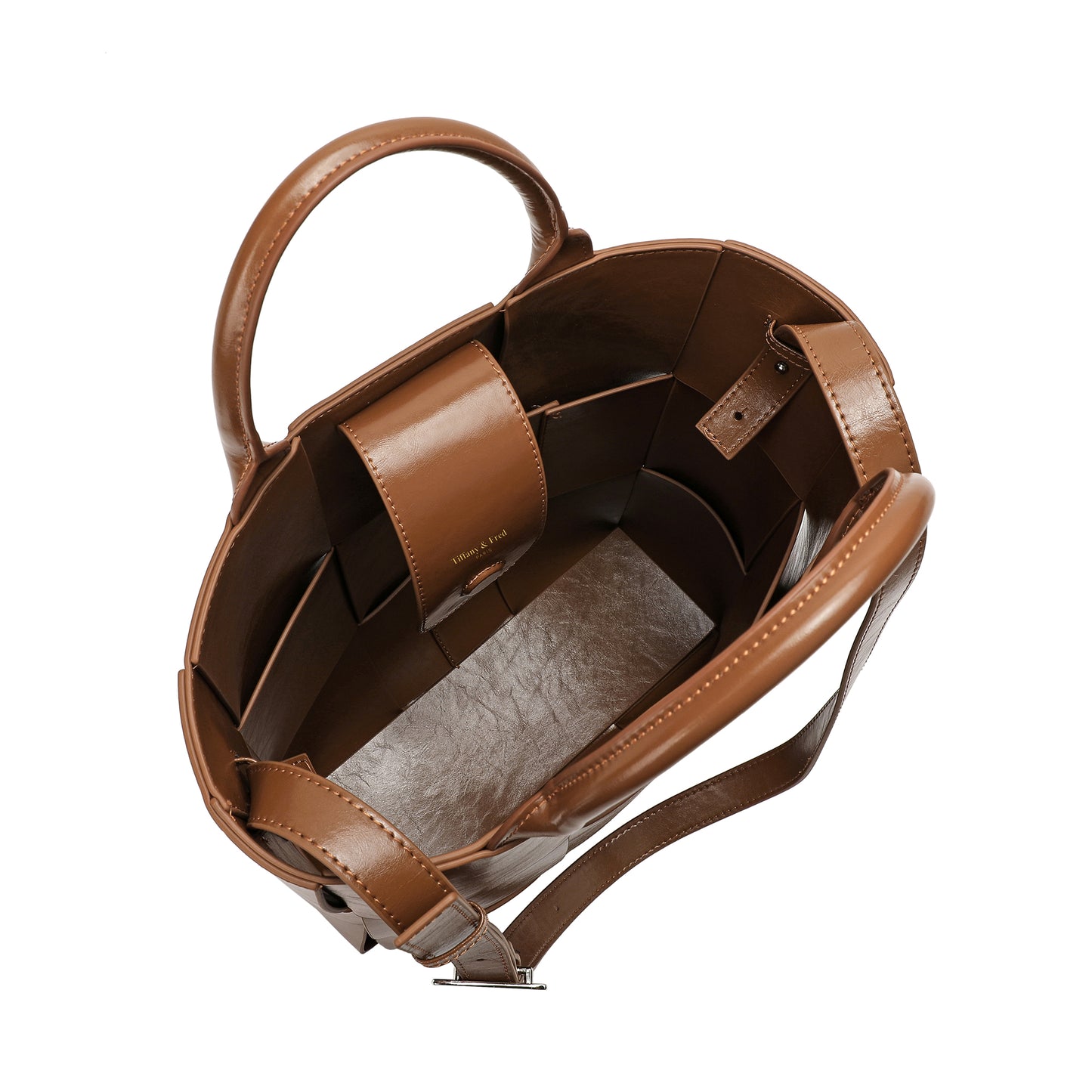 Tiffany & Fred Woven Leather Top-handle Tote bag