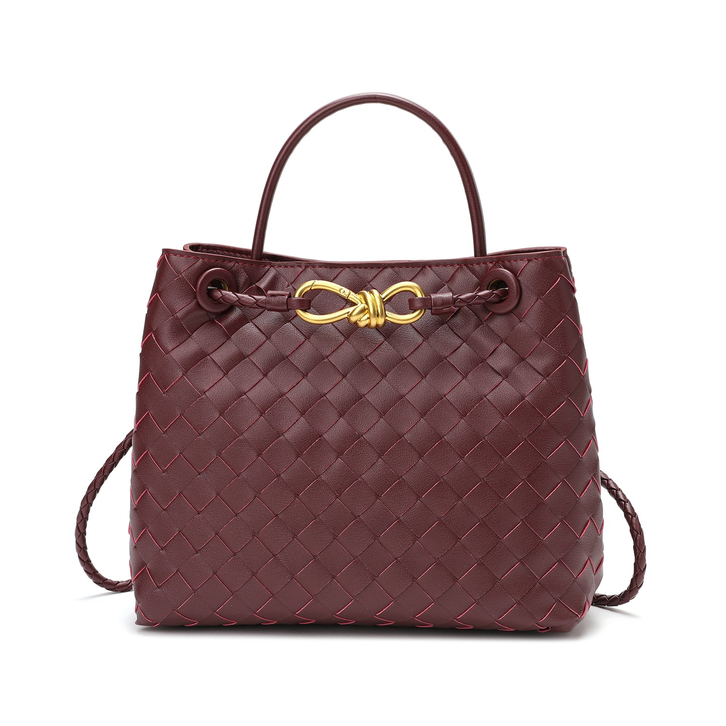 Woven Leather Top-handle/ Shoulder Bag