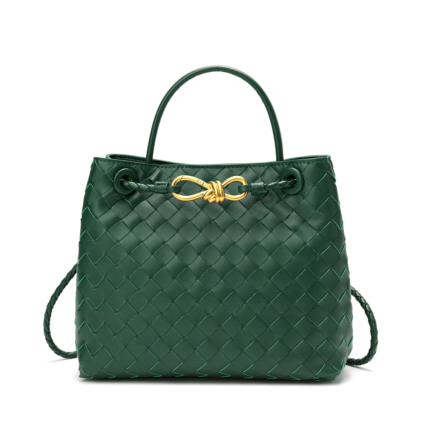 Woven Leather Top-handle/ Shoulder Bag