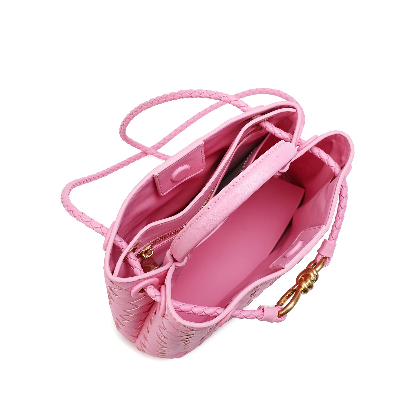 Woven Leather Top-handle/ Shoulder Bag
