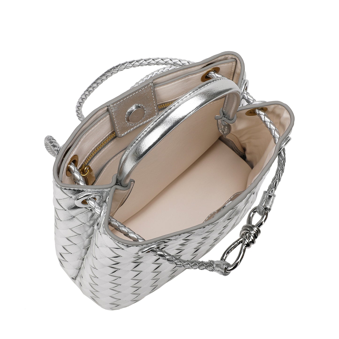 Woven Leather Top-handle/ Shoulder Bag