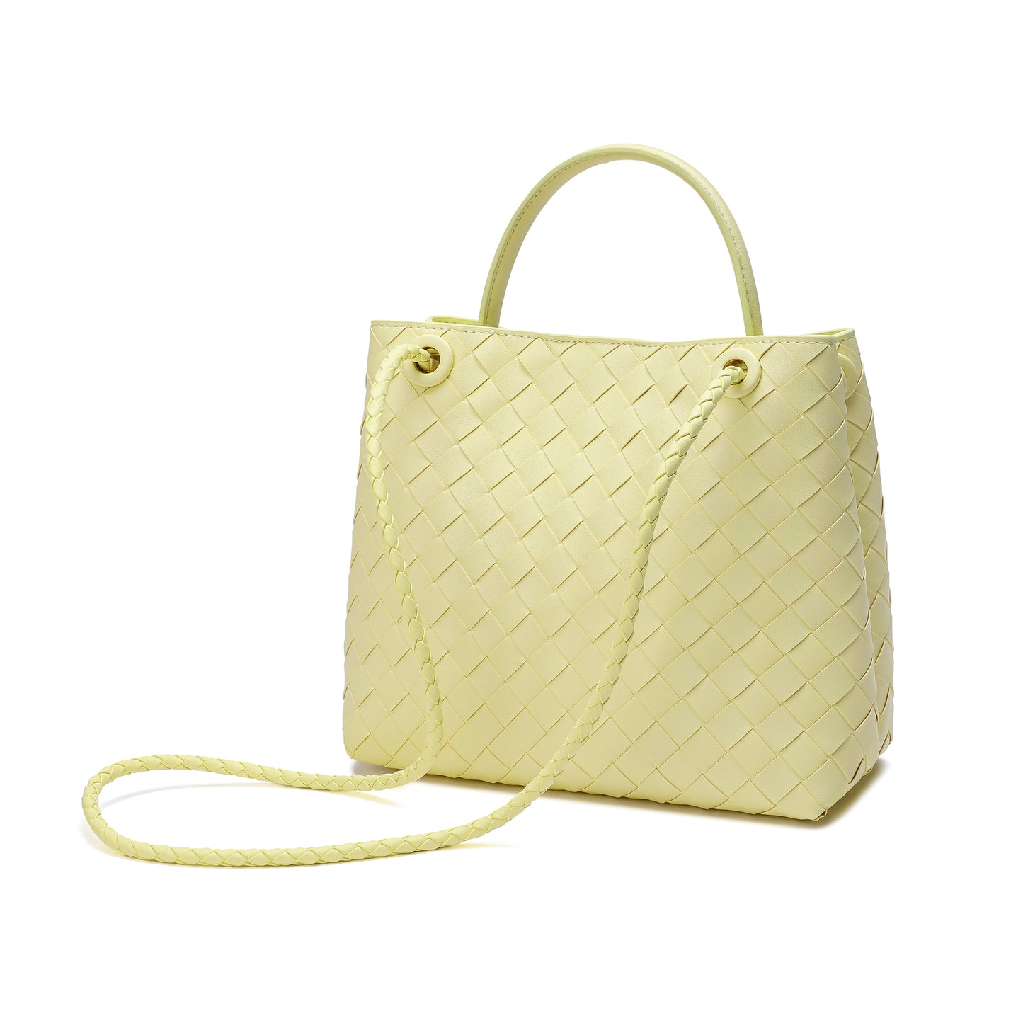 Woven Leather Top-handle/ Shoulder Bag