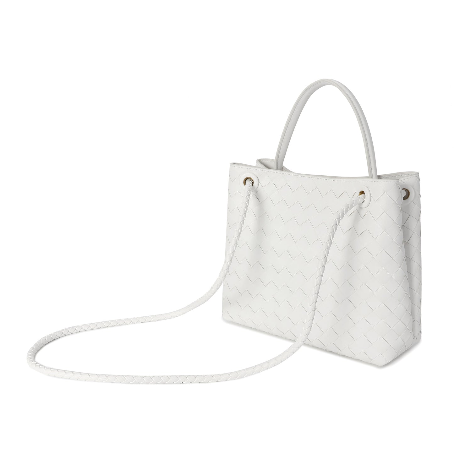 Woven Leather Top-handle/ Shoulder Bag
