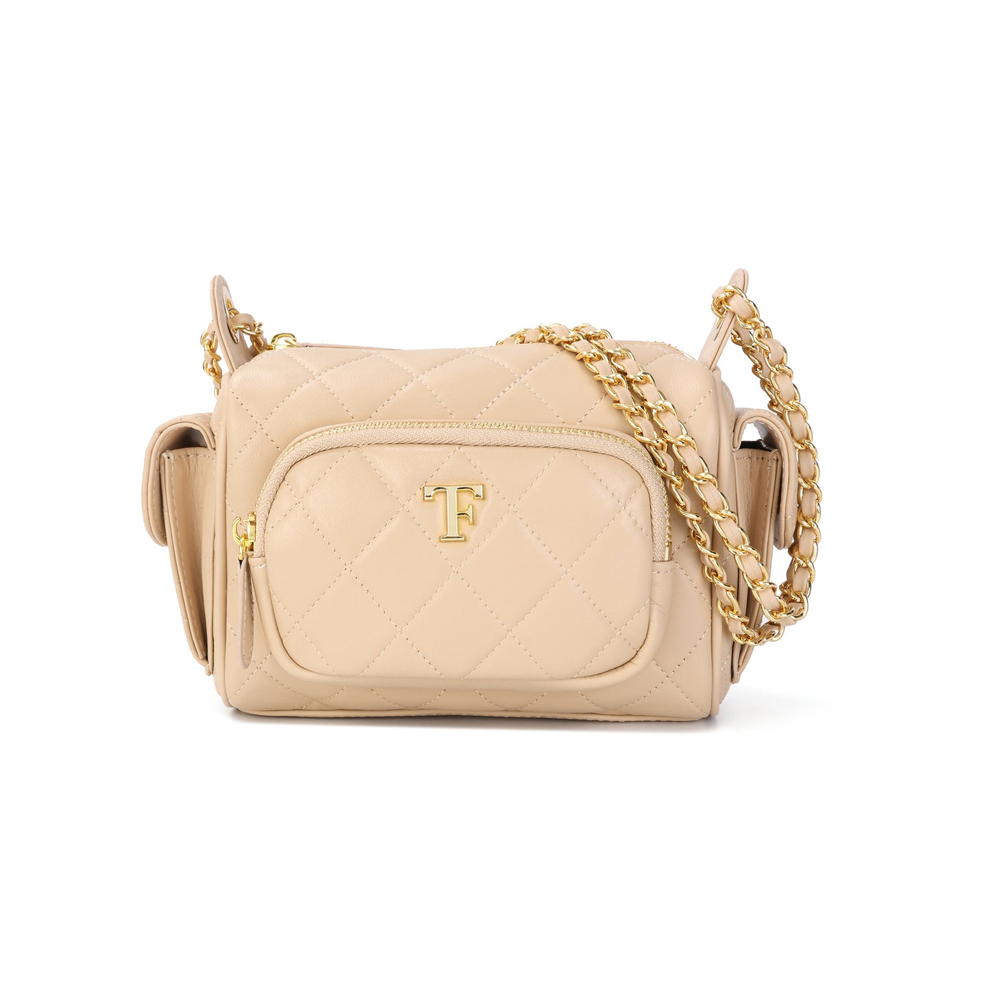 Quilted Mini Crossbody Bag with Chain Detail
