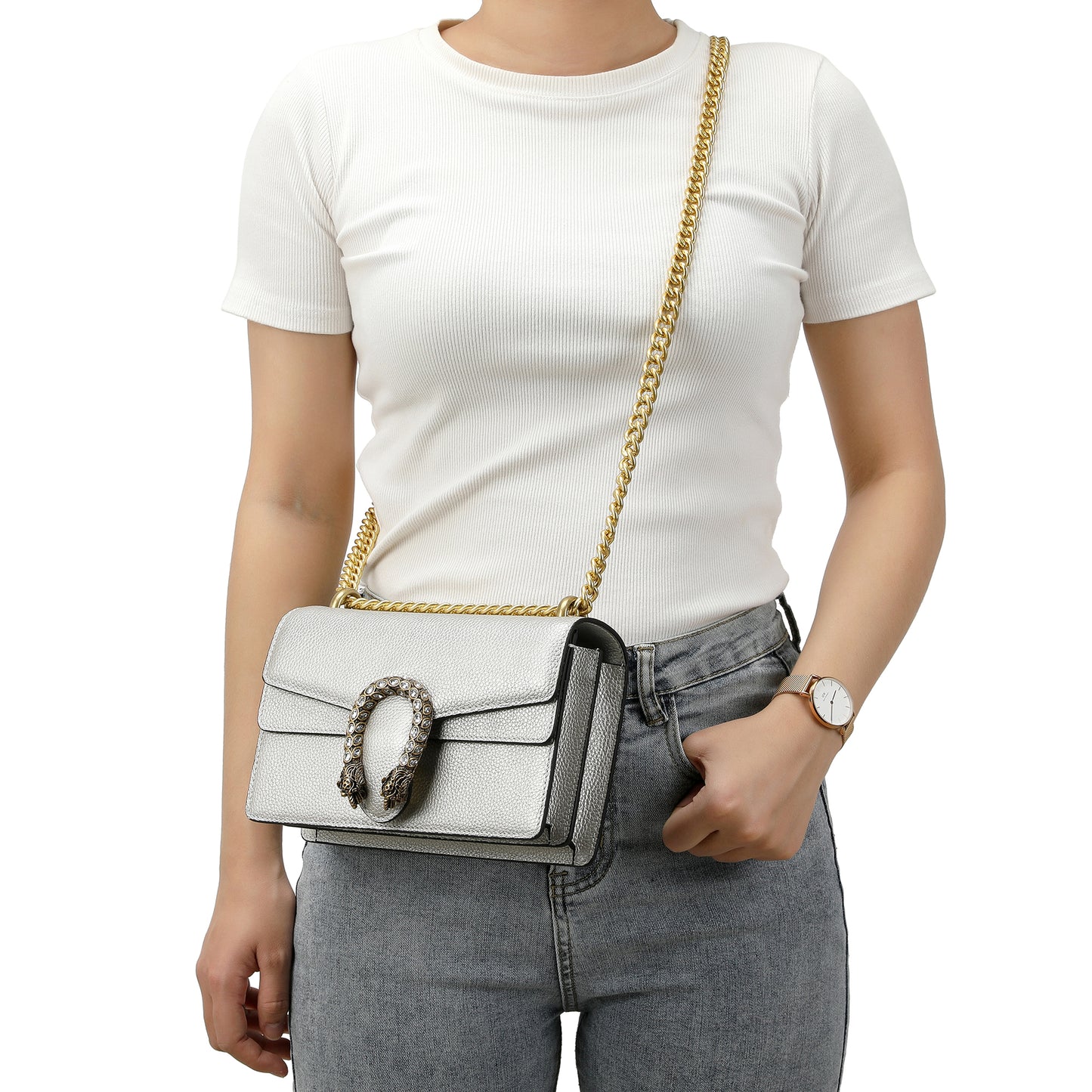 Tiffany & Fred Crystal Dragon Crossbody/ Shoulder Bag