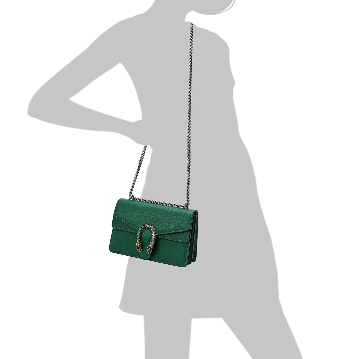 Tiffany & Fred Crystal Dragon Leather Crossbody Bag