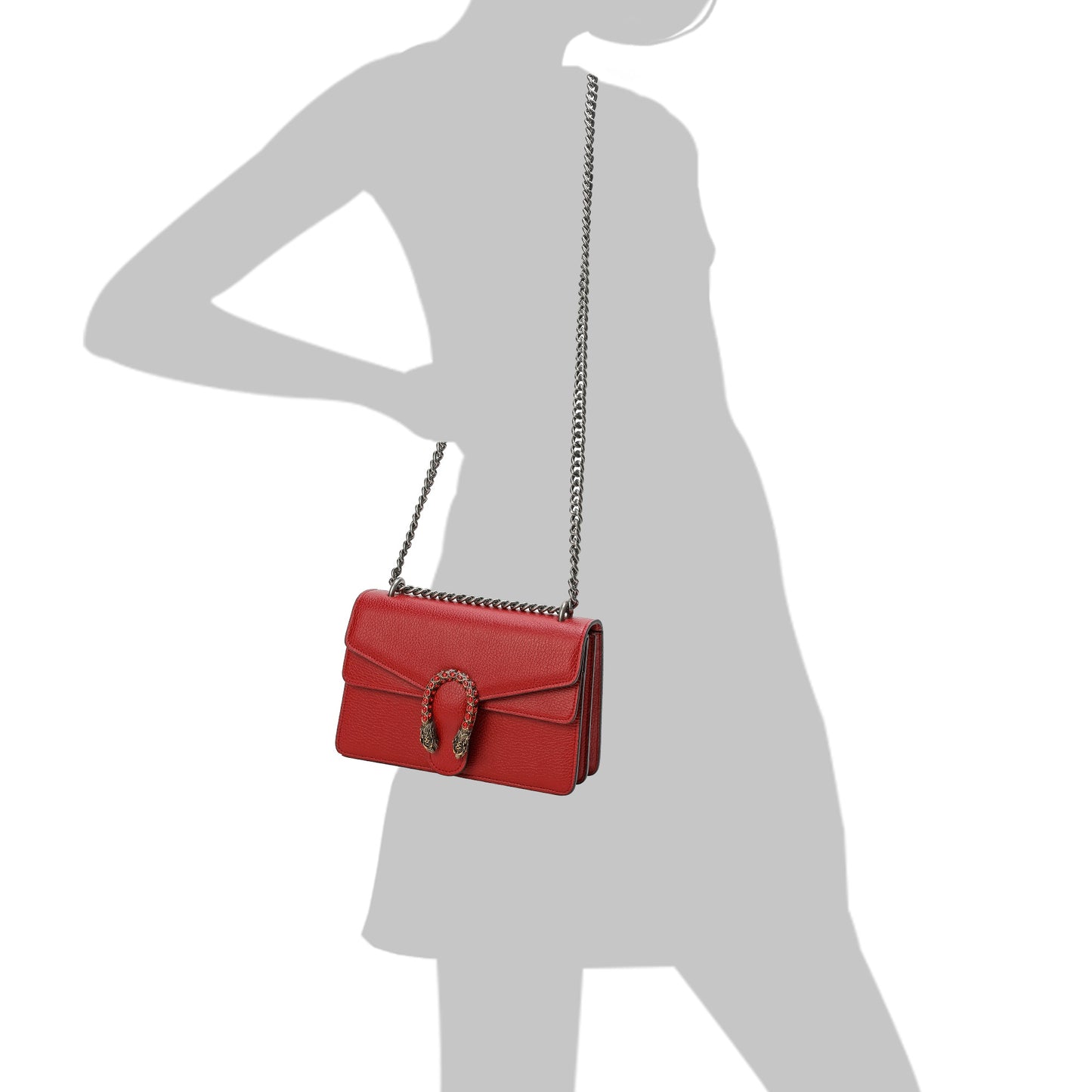 Tiffany & Fred Crystal Dragon Leather Crossbody Bag