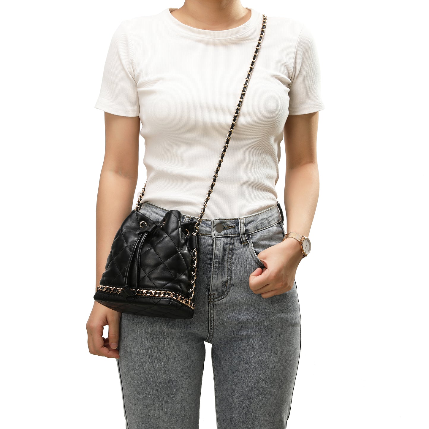 Tiffany & Fred Full-Grain Quilted Lambskin Leather