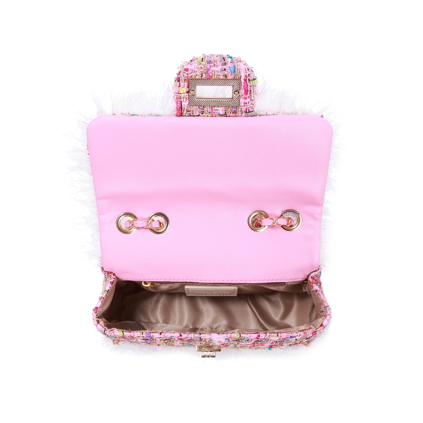 Beaded Tweed Shoulder Bag