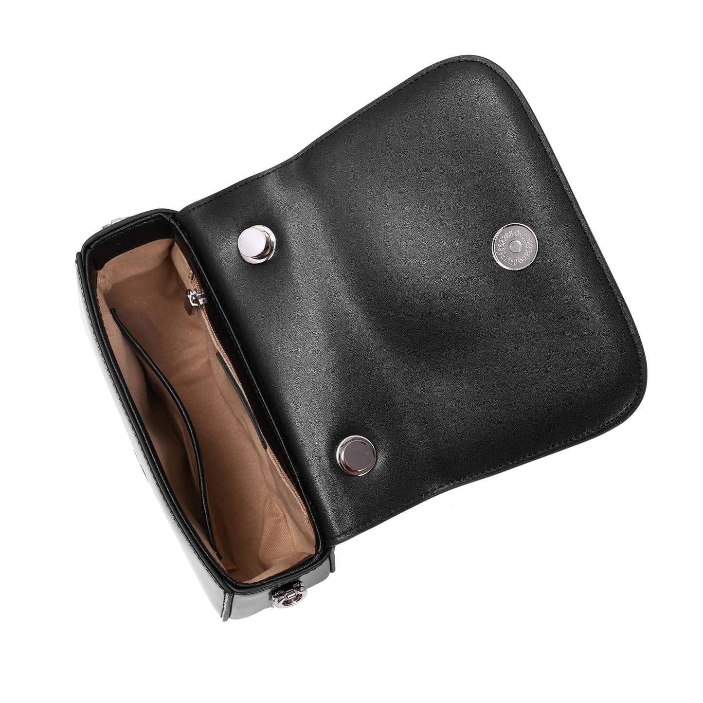 High Gloss Calf Leather Top-Handle Crossbody Bag