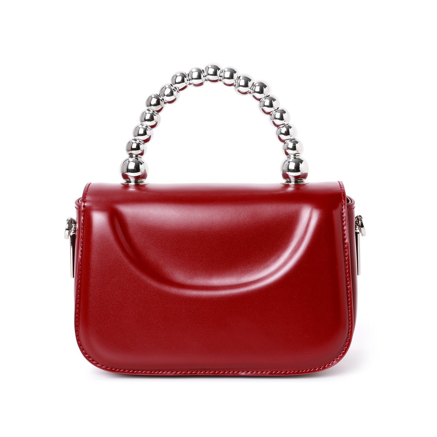 High Gloss Calf Leather Top-Handle Crossbody Bag