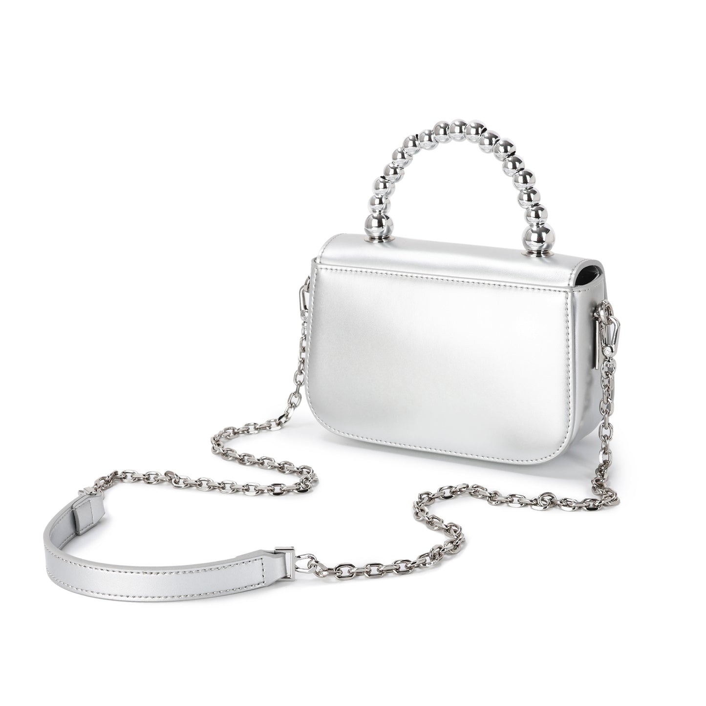 High Gloss Calf Leather Top-Handle Crossbody Bag