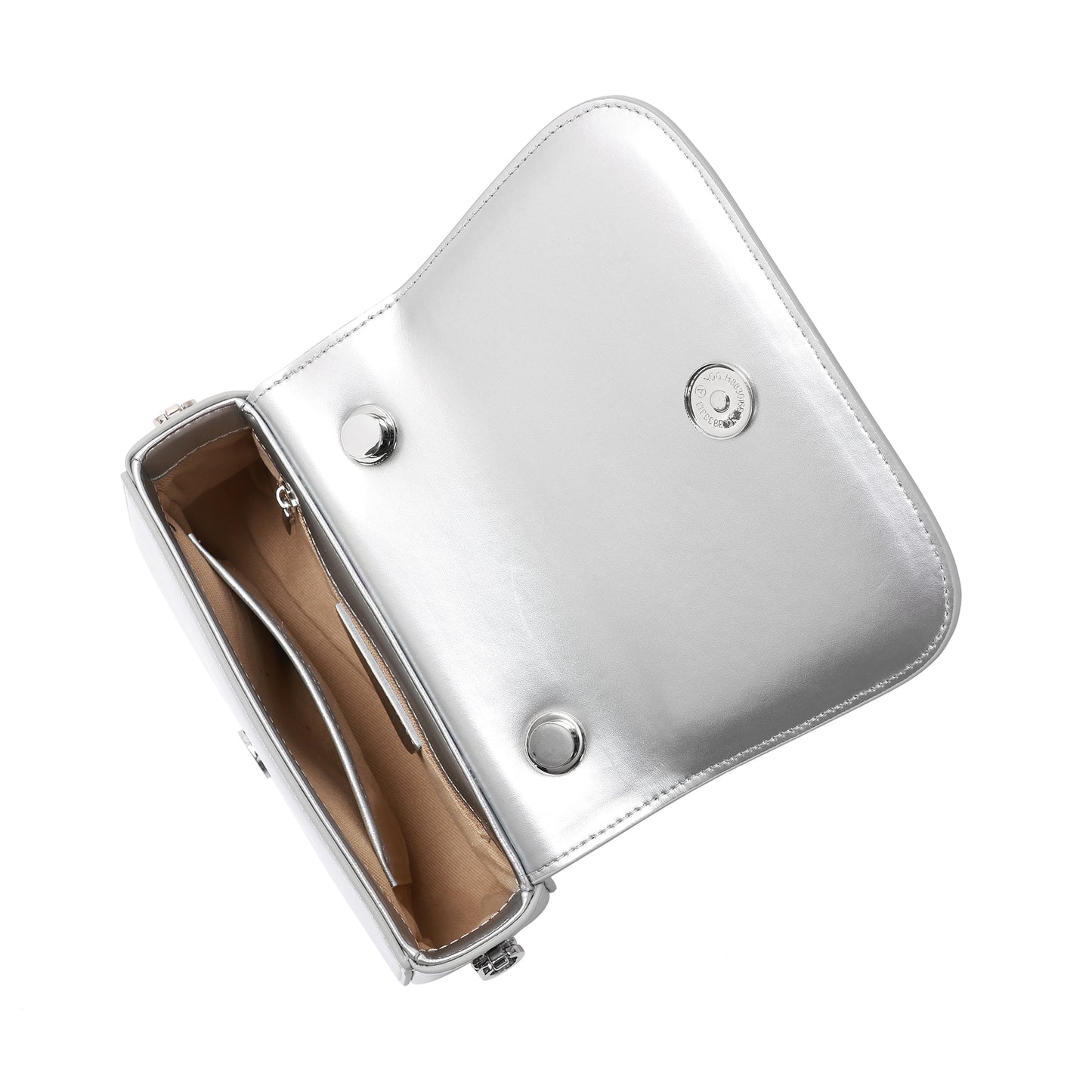 High Gloss Calf Leather Top-Handle Crossbody Bag