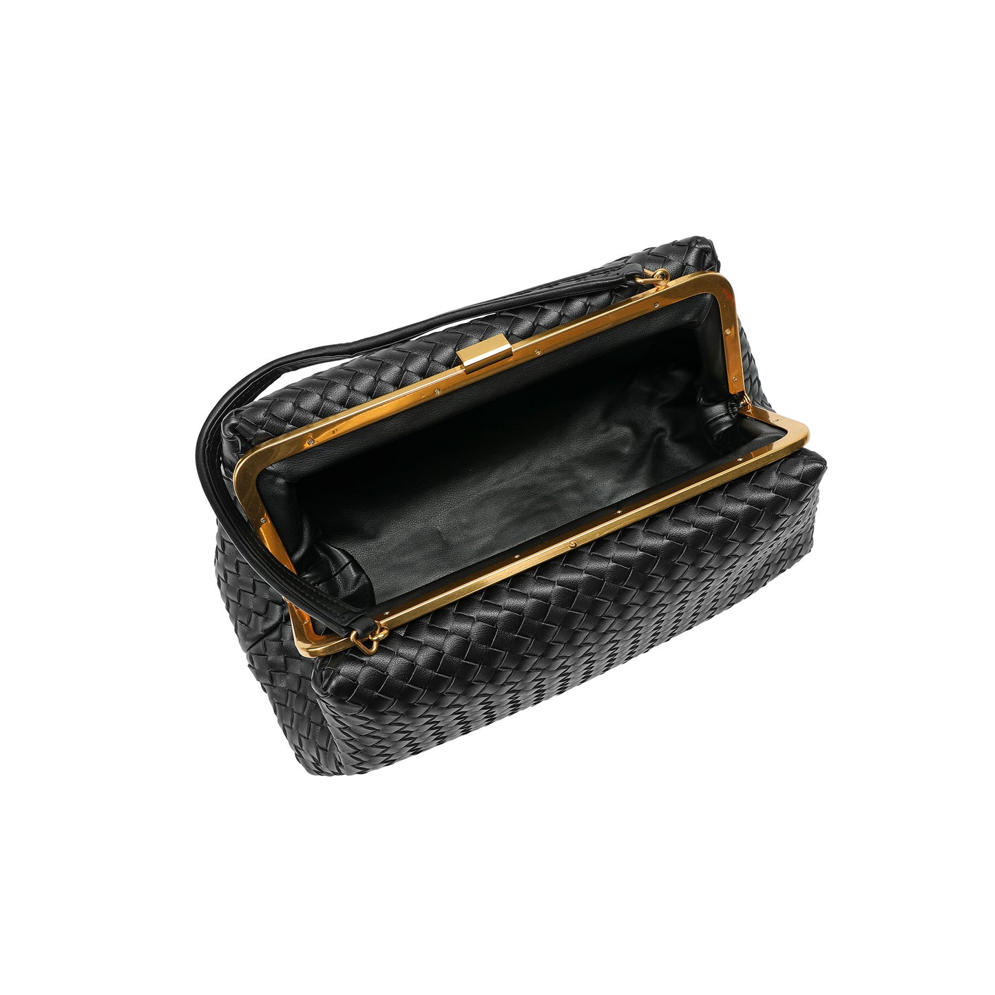 Hand-Woven Leather Frame Bag