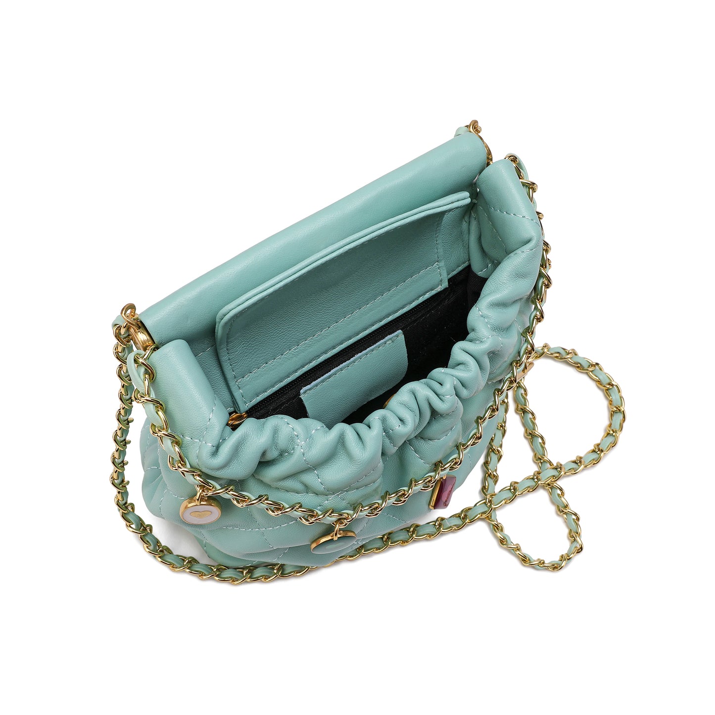 Tiffany & Fred Quilted Sheepskin Leather Crossbody