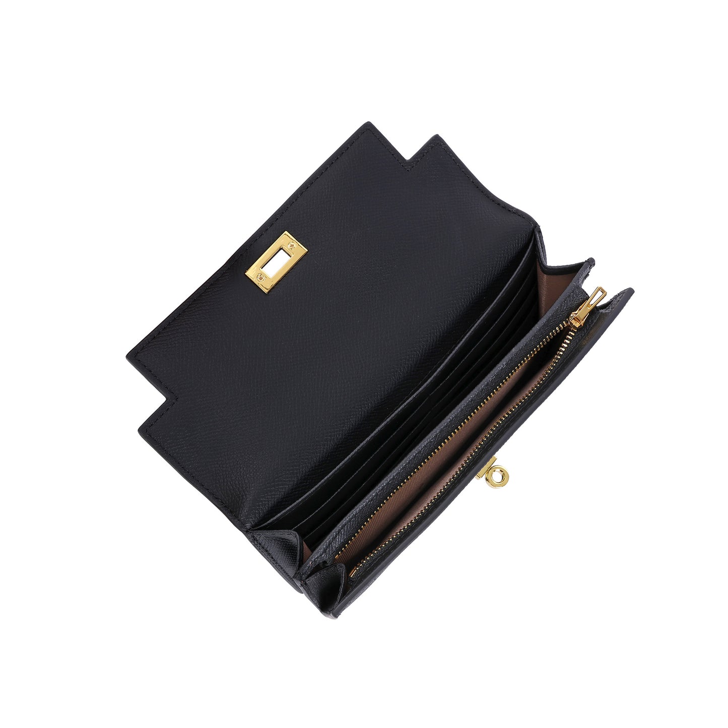 Elegant Leather Crossbody Wallet Clutch
