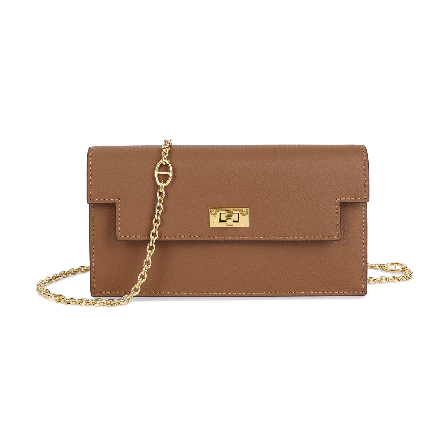 Elegant Leather Crossbody Wallet Clutch