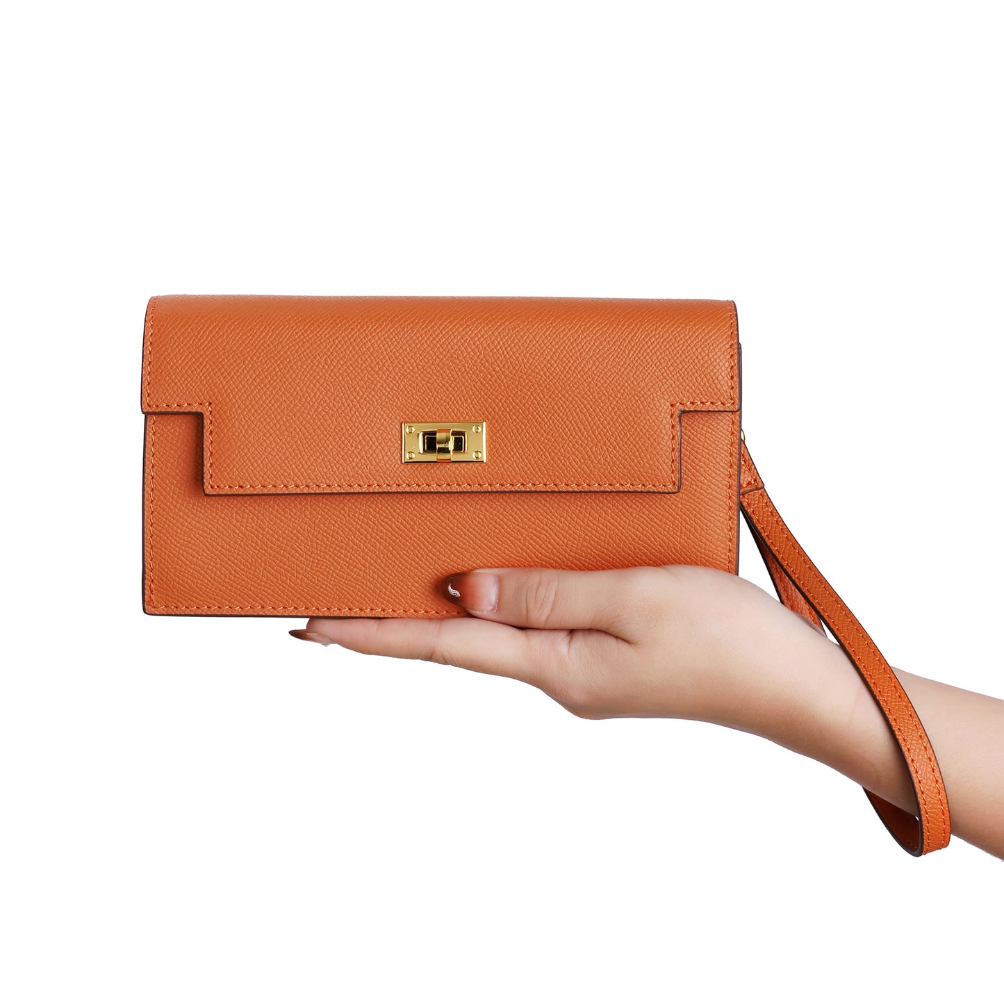 Elegant Leather Crossbody Wallet Clutch