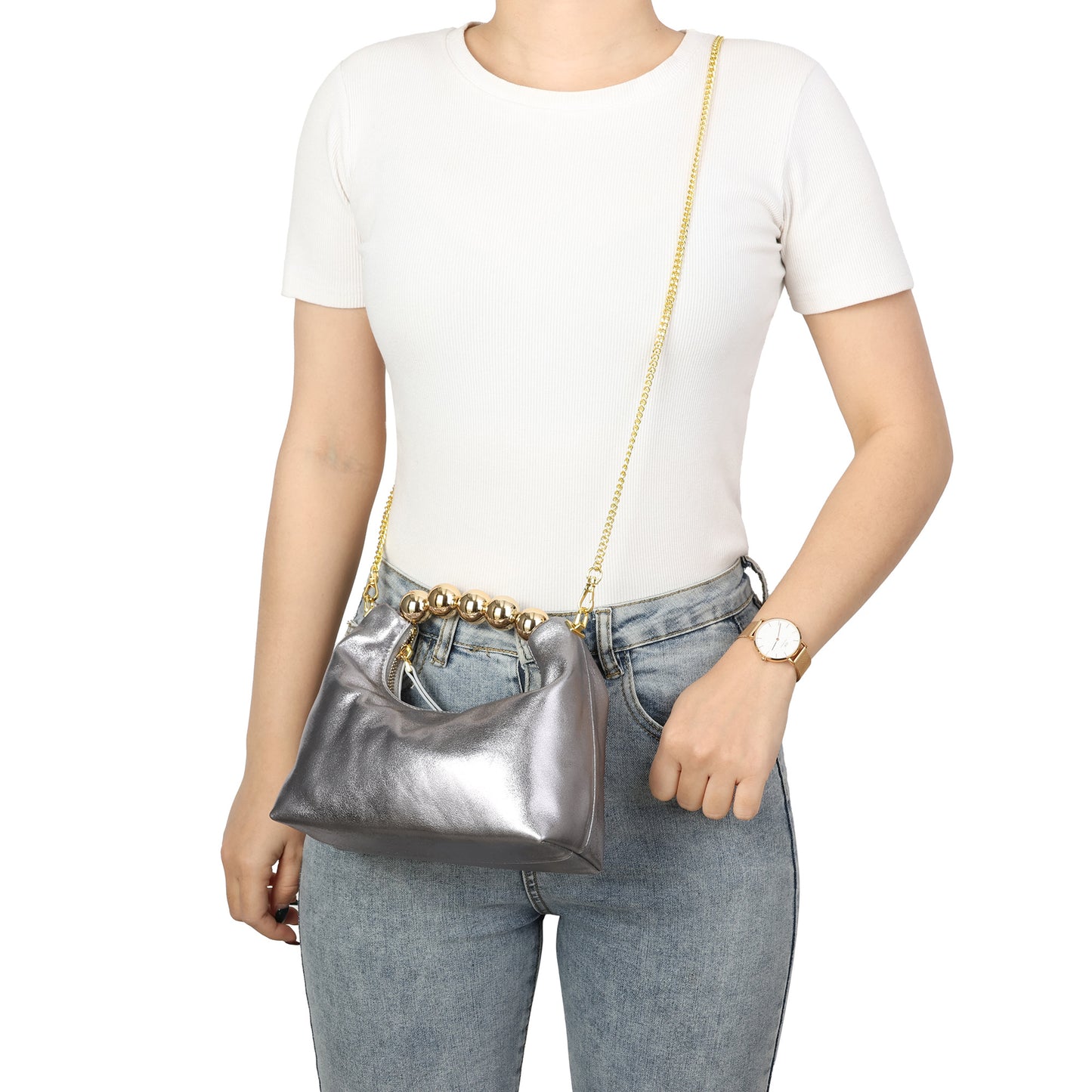 Tiffany & Fred Smooth Leather Top-Handle/Shoulder Bag