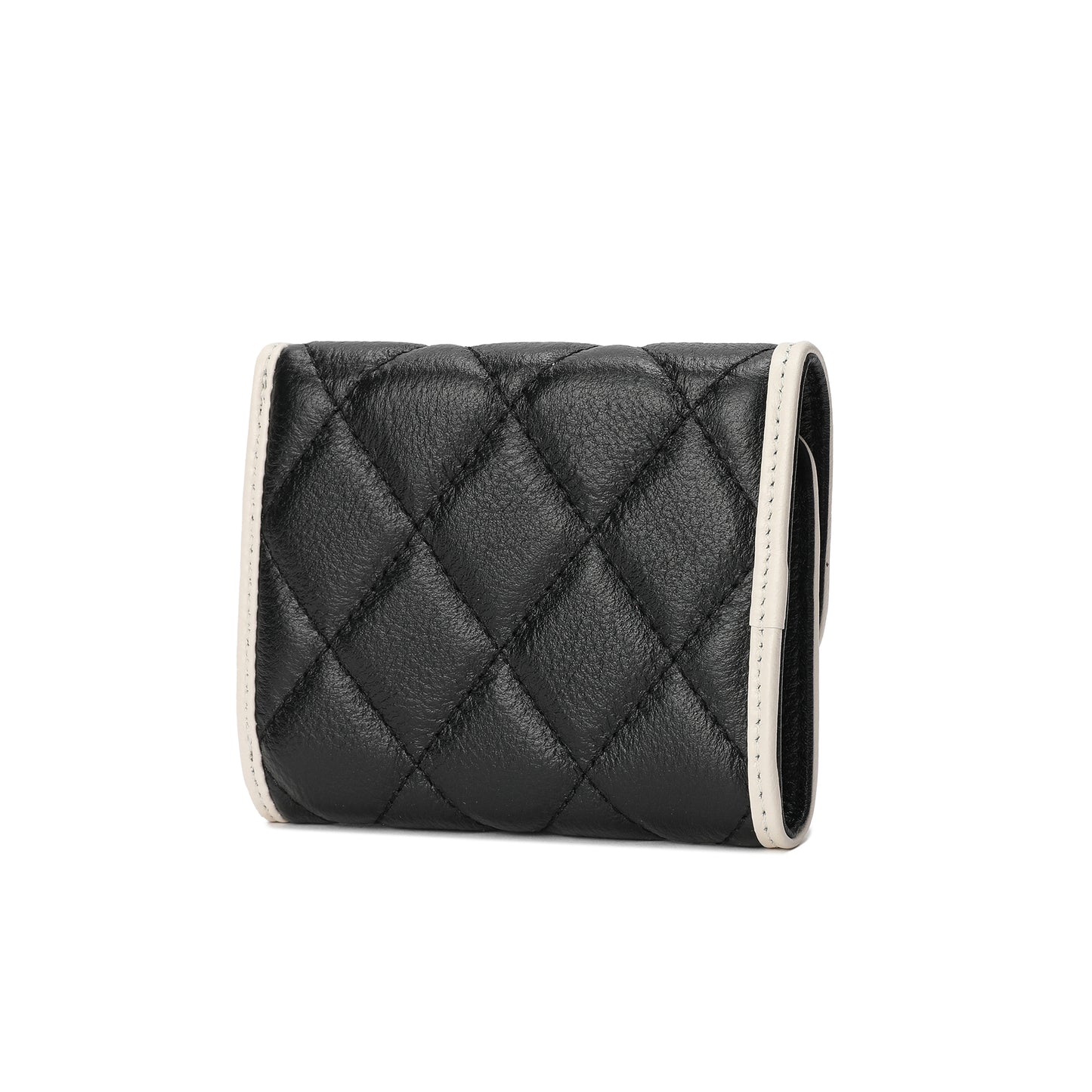 Tiffany & Fred Two Tone Full-Grain Quilted Wallet