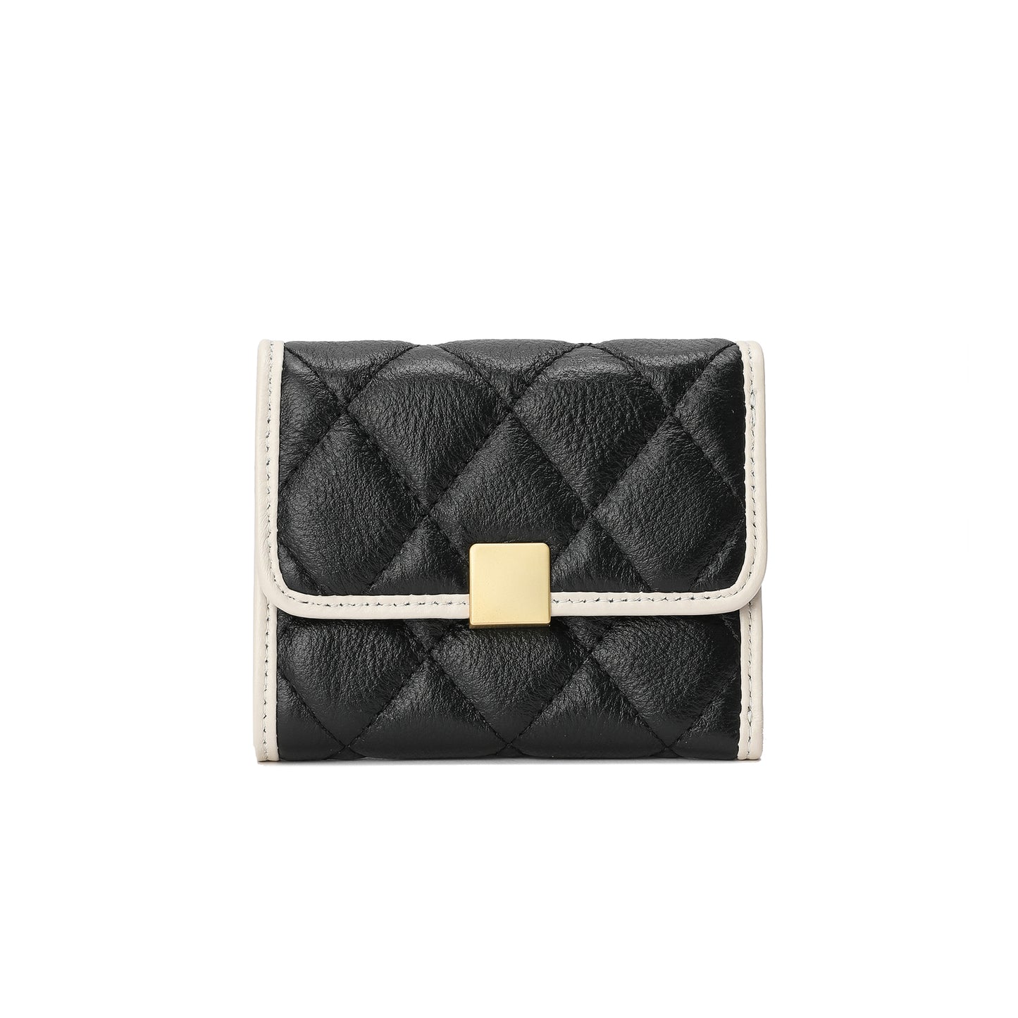 Tiffany & Fred Two Tone Full-Grain Quilted Wallet