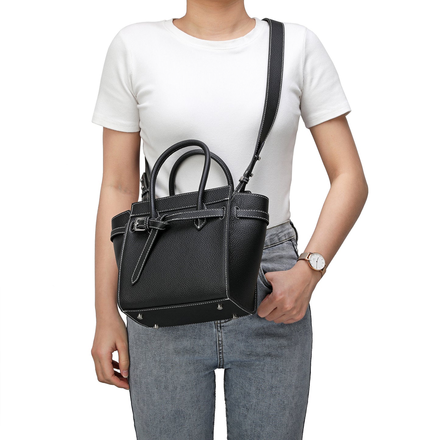 Tiffany & Fred Full-grain Satchel/Messenger Bag