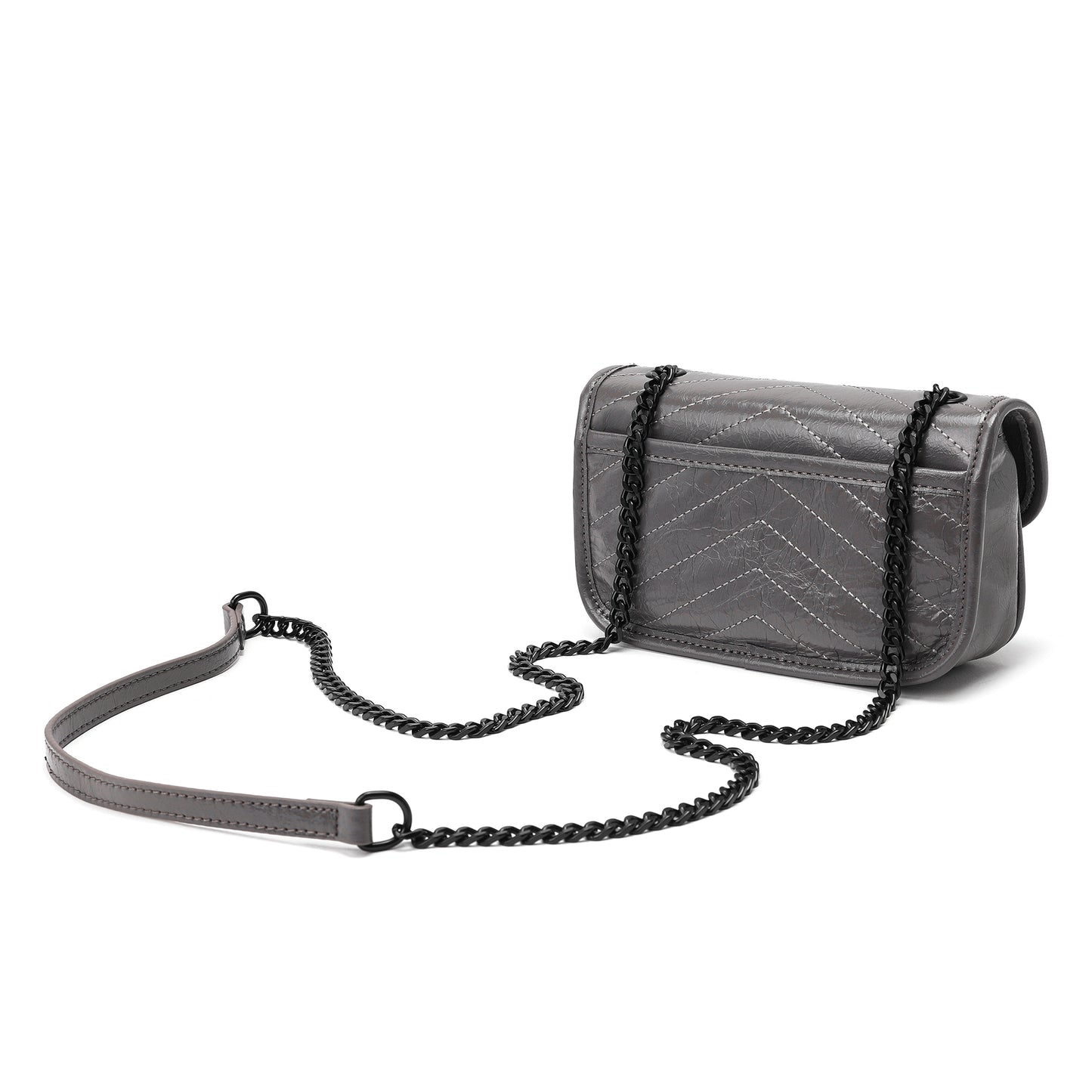 Tiffany & Fred Quilted Cracked Leather Crossbody Bag