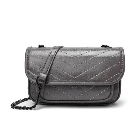 Tiffany & Fred Quilted Cracked Leather Crossbody Bag