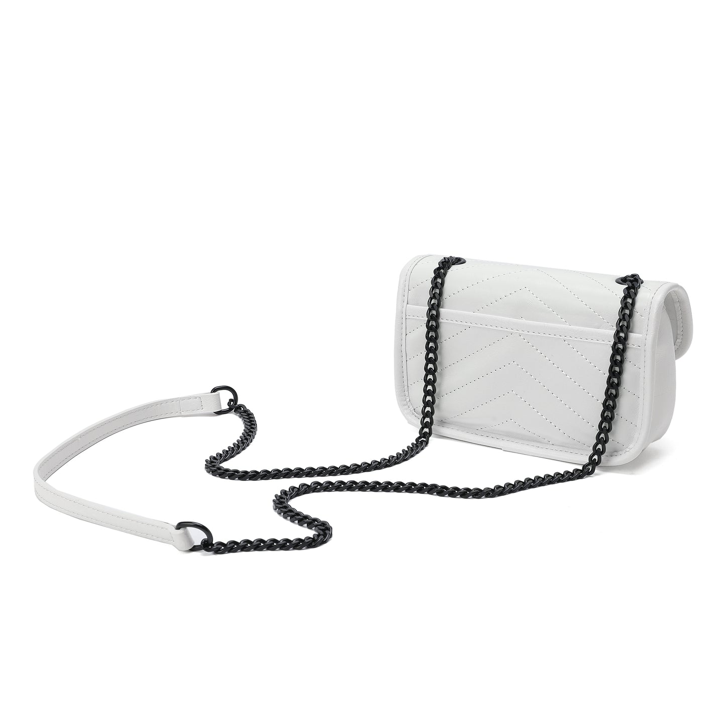 Tiffany & Fred Quilted Cracked Leather Crossbody Bag