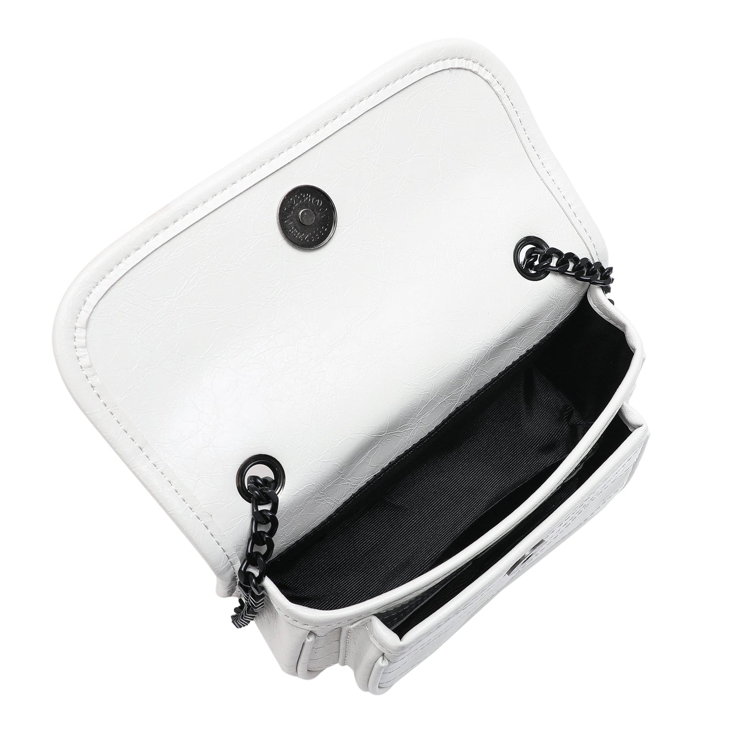 Tiffany & Fred Quilted Cracked Leather Crossbody Bag