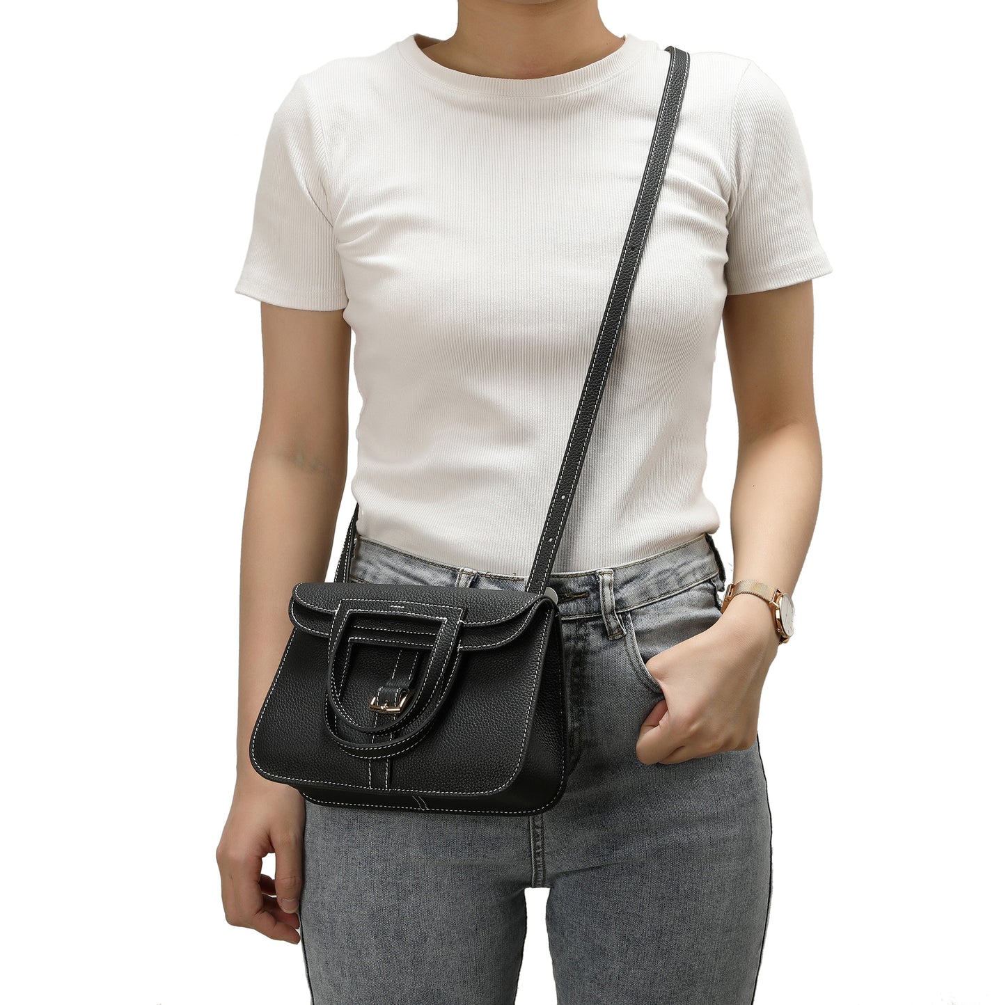 Tiffany & Fred Full-grain soft leather Crossbody
