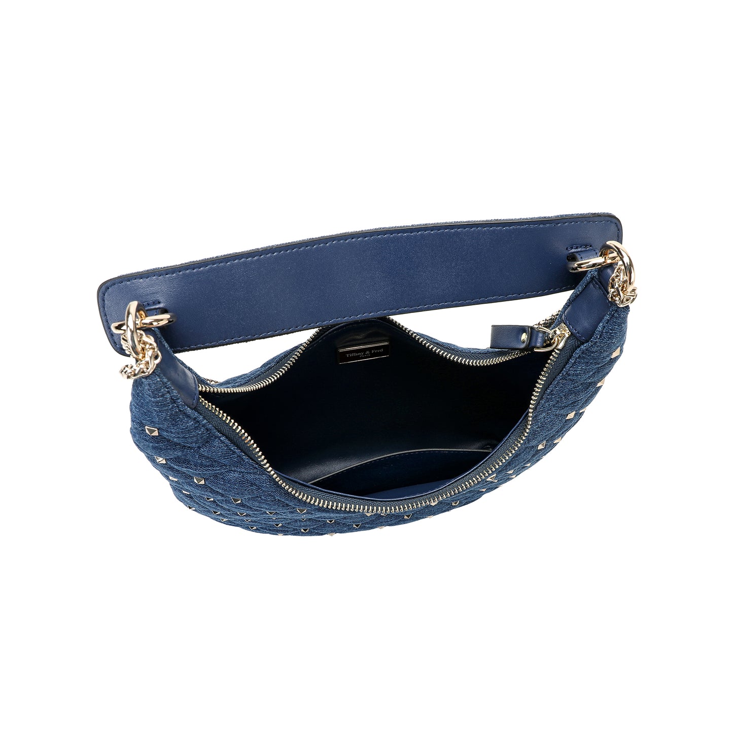 Studded Quilted Chain Shoulder Bag