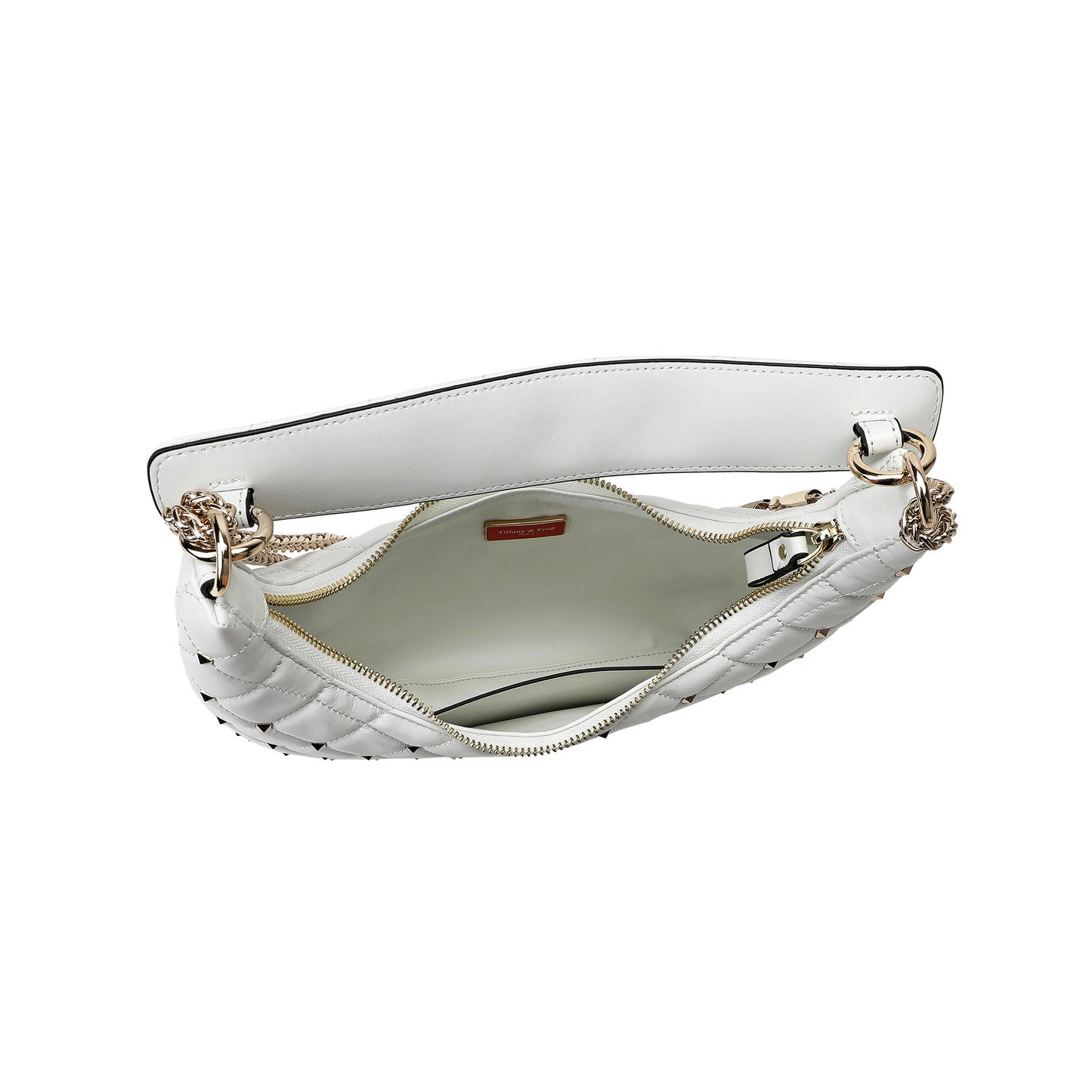 Studded Quilted Chain Shoulder Bag