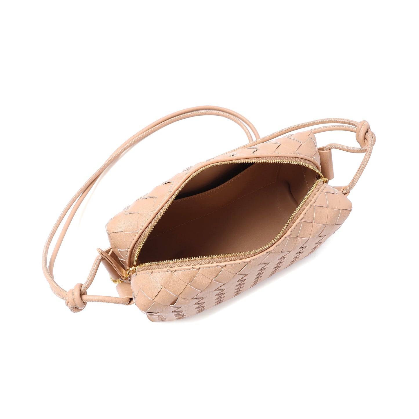 Hand-Woven Leather Crossbody/Shoulder Bag