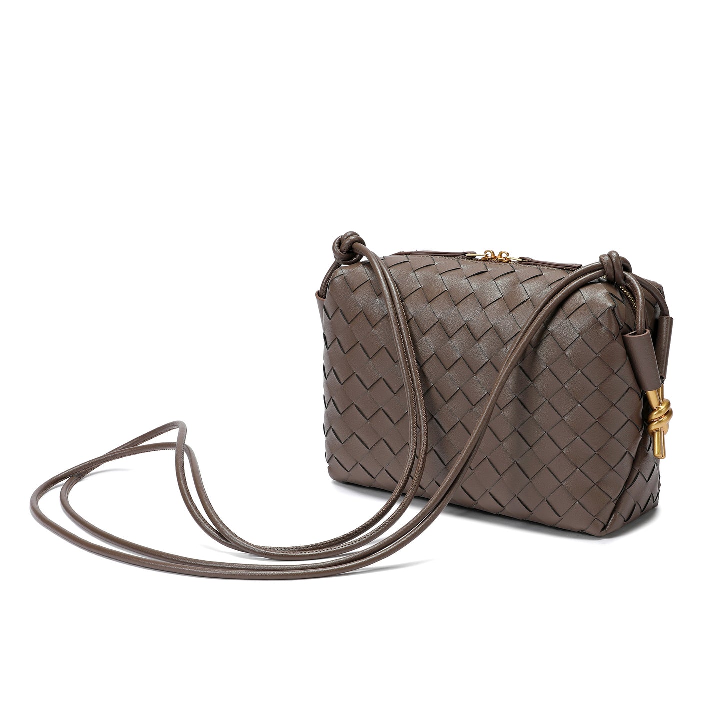 Hand-Woven Leather Crossbody/Shoulder Bag