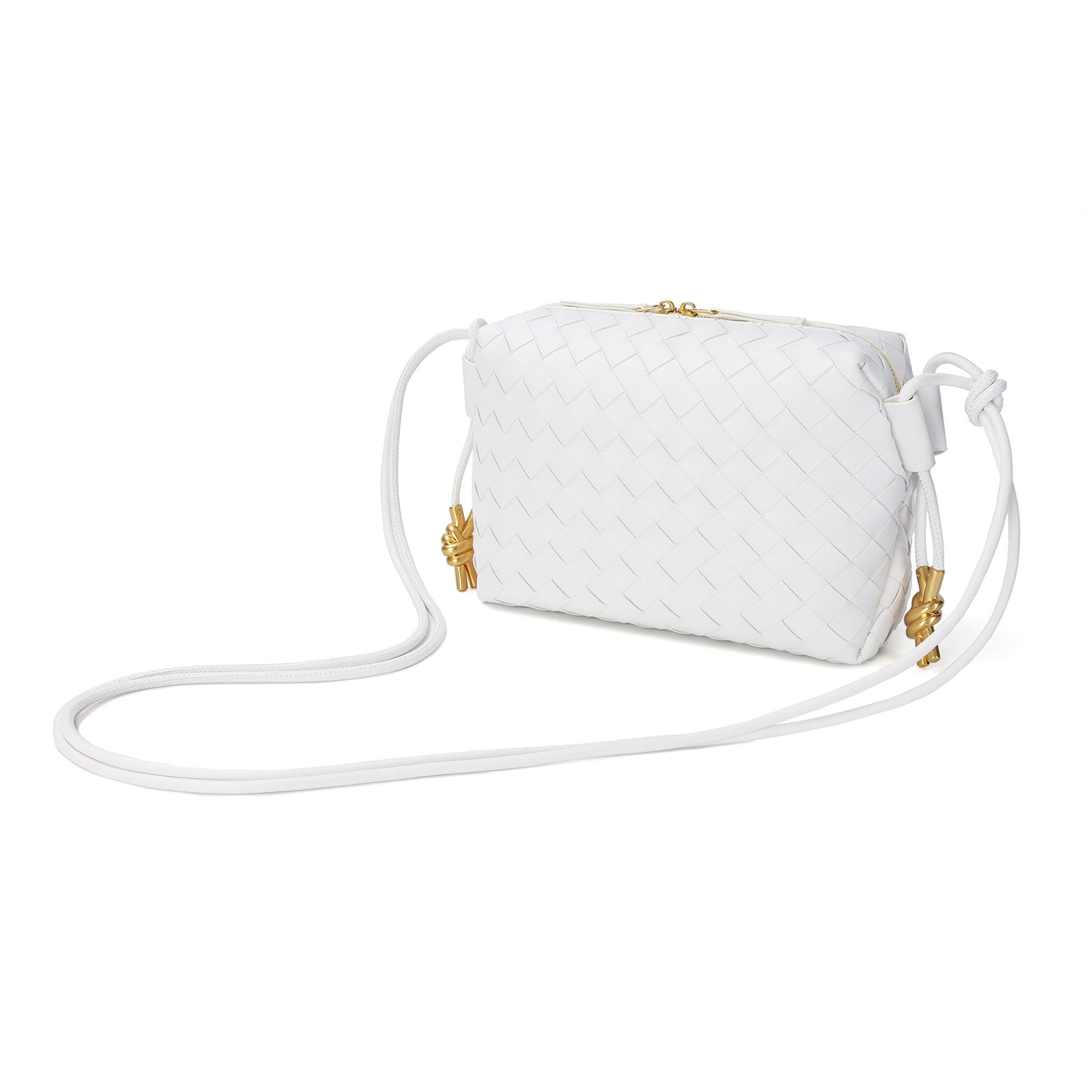 Hand-Woven Leather Crossbody/Shoulder Bag