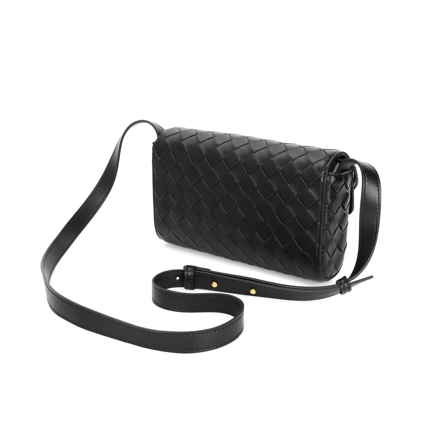 Hand-Woven Leather Clutch/Shoulder Bag