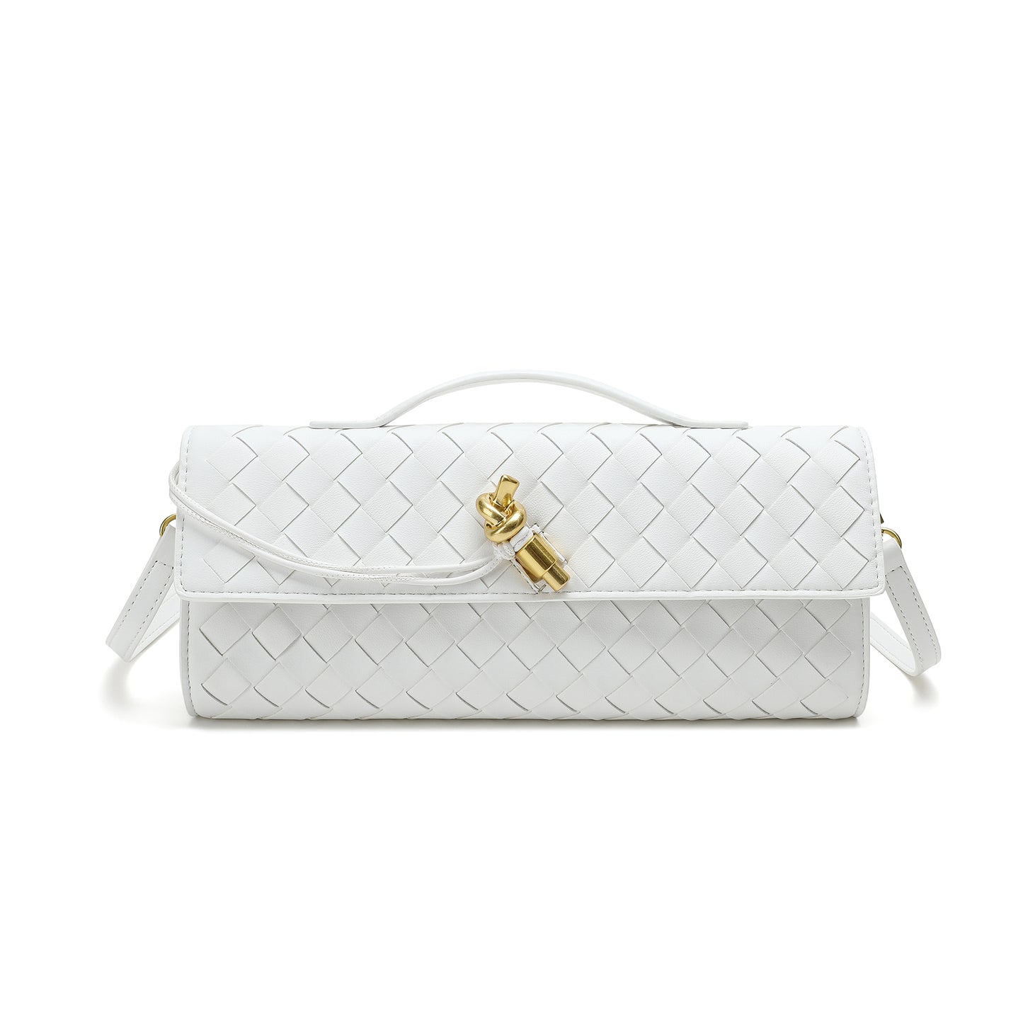 Hand-Woven Long Leather Clutch