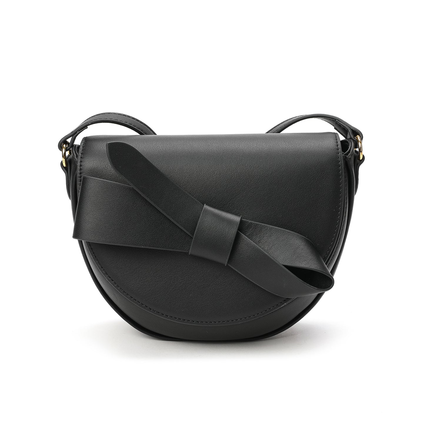 Tiffany & Fred Front Bow Smooth Leather Shoulder Bag