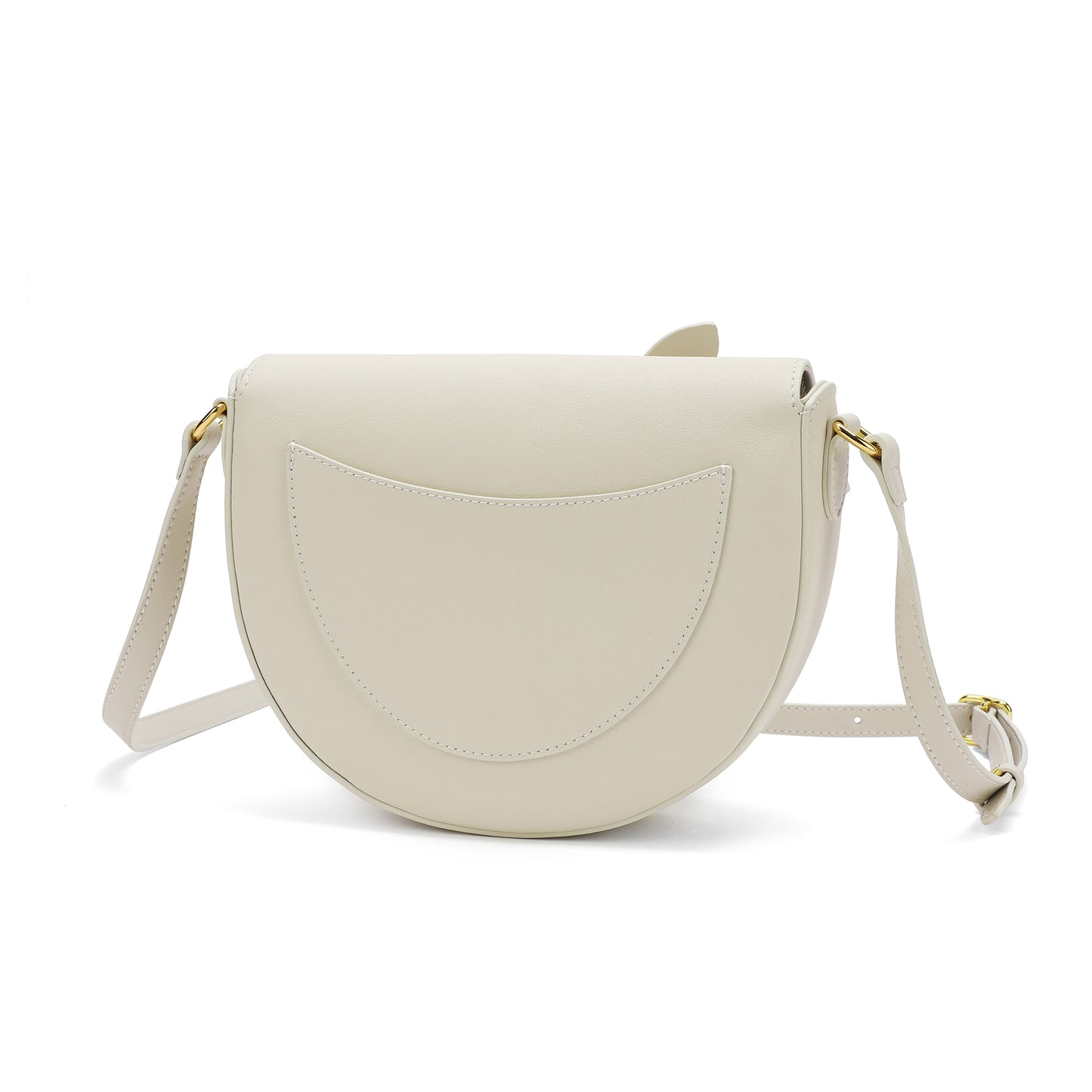 Tiffany & Fred Front Bow Smooth Leather Shoulder Bag