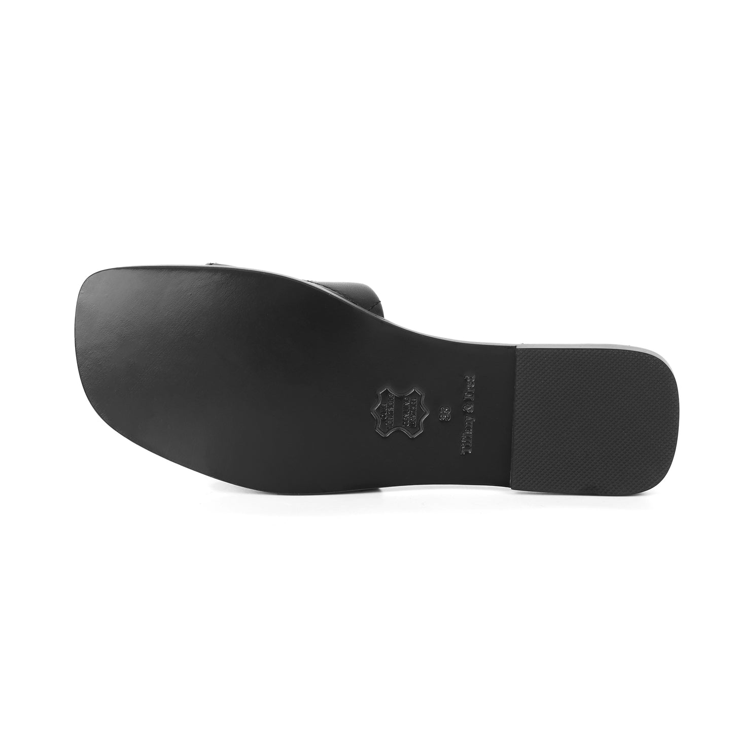 Black Riviera Leather Sandal