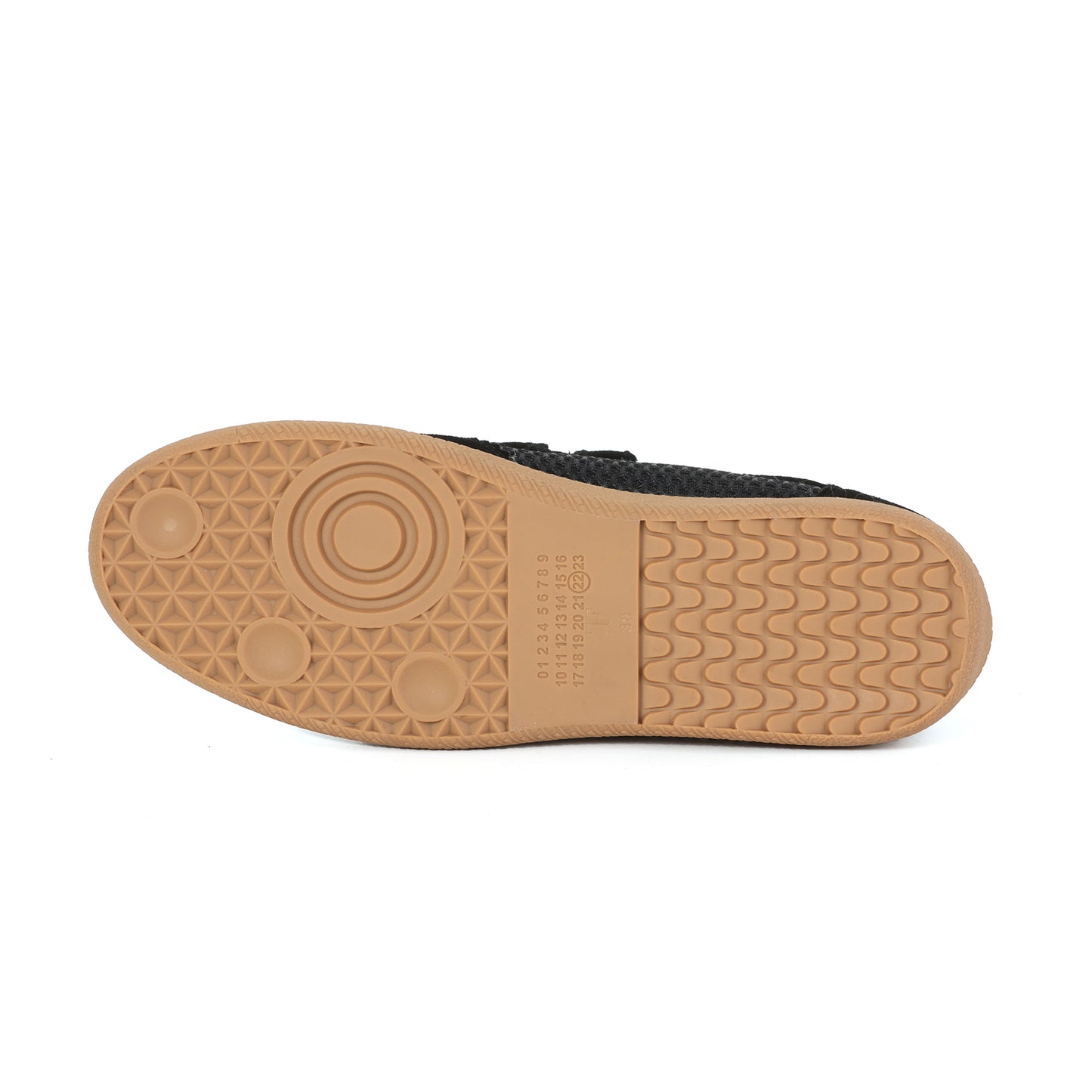 Black Suede Leather Triple-Strap Mesh Sneakers